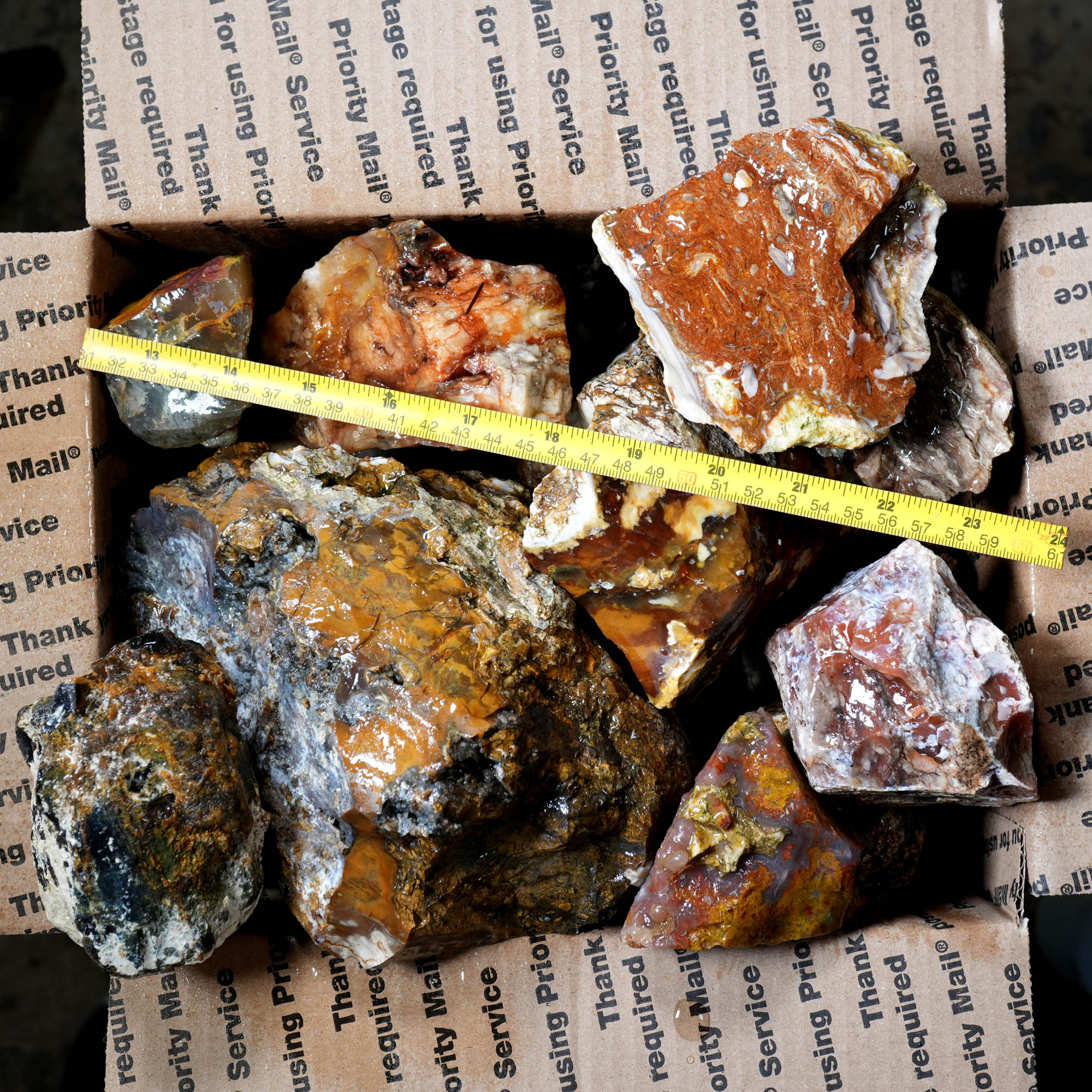 Mix Oregon Flatrate Old Stock Rough - Graveyard Plume Agate Thundereggs #F376-Photo13