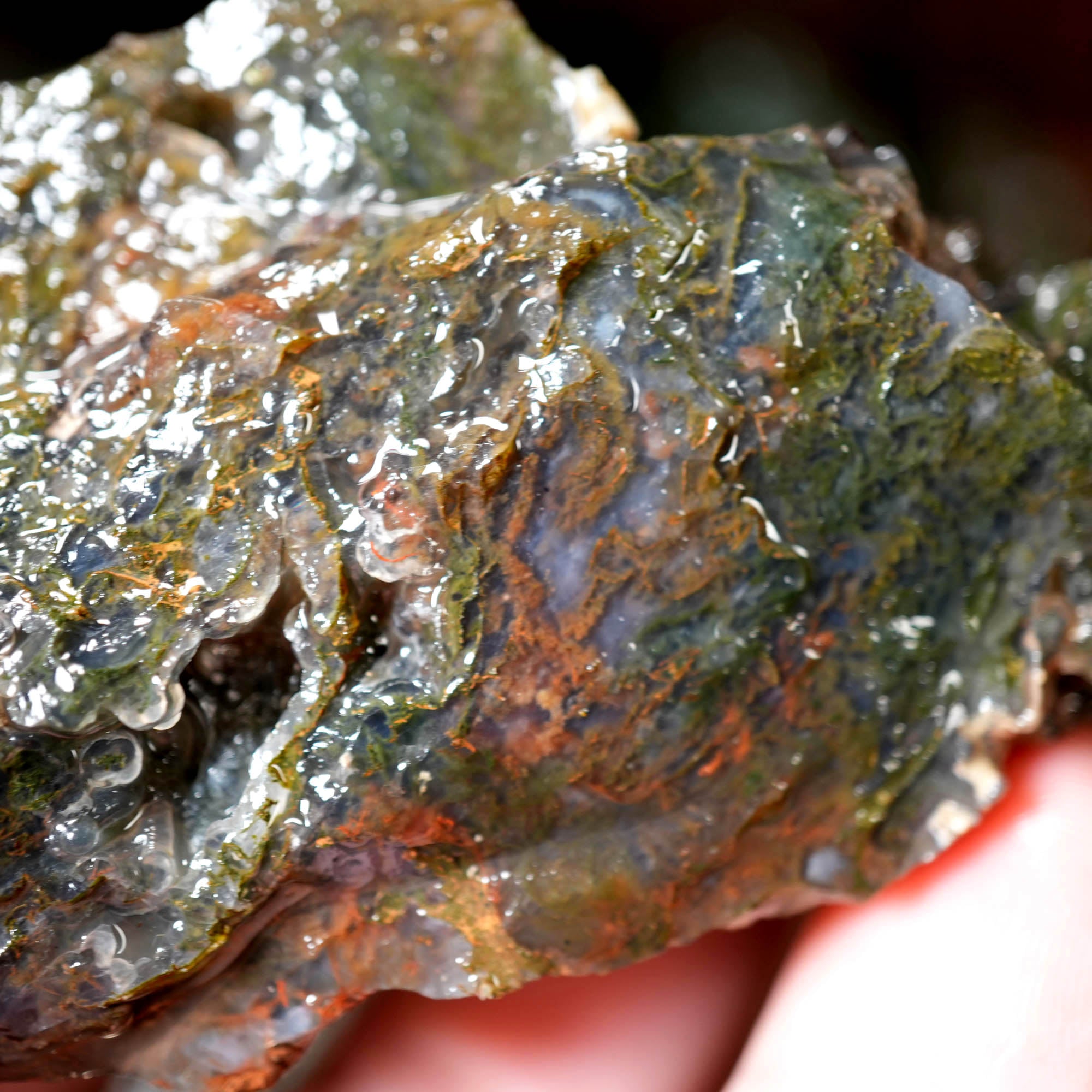 Green Maury Mountain Moss Agate Cutting Rough - Oregon Classic #F377-Photo7
