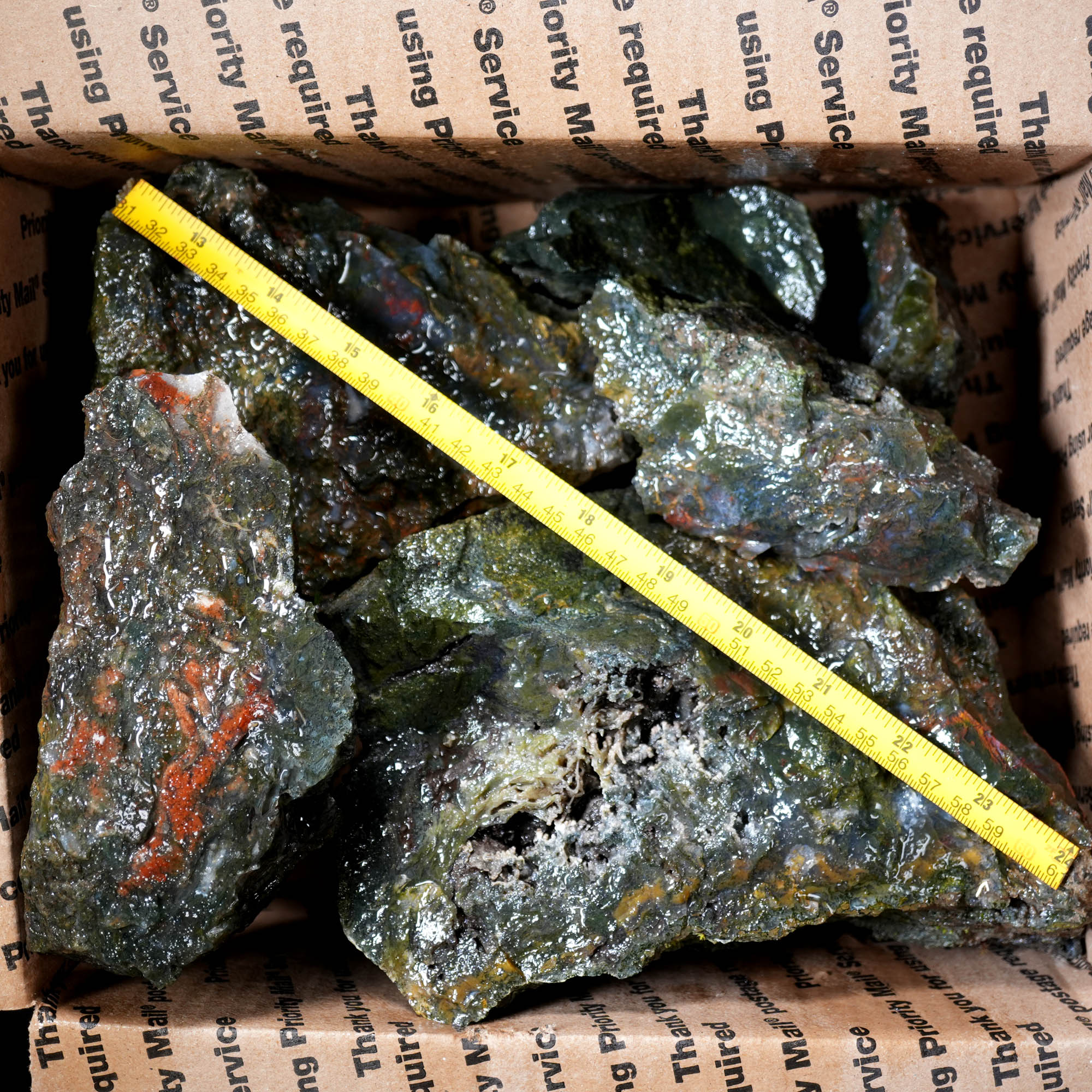 Green Maury Mountain Moss Agate Cutting Rough - Oregon Classic #F377-Photo9