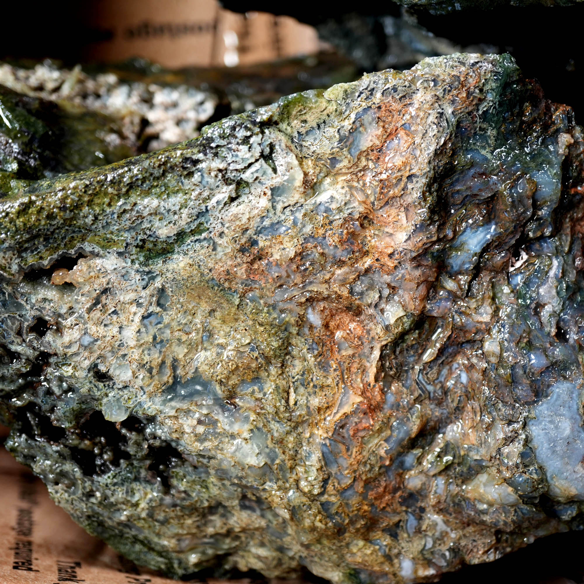 Maury Mountain Moss Agate Duo - Classic Green Moss Cutters #F379-Photo4