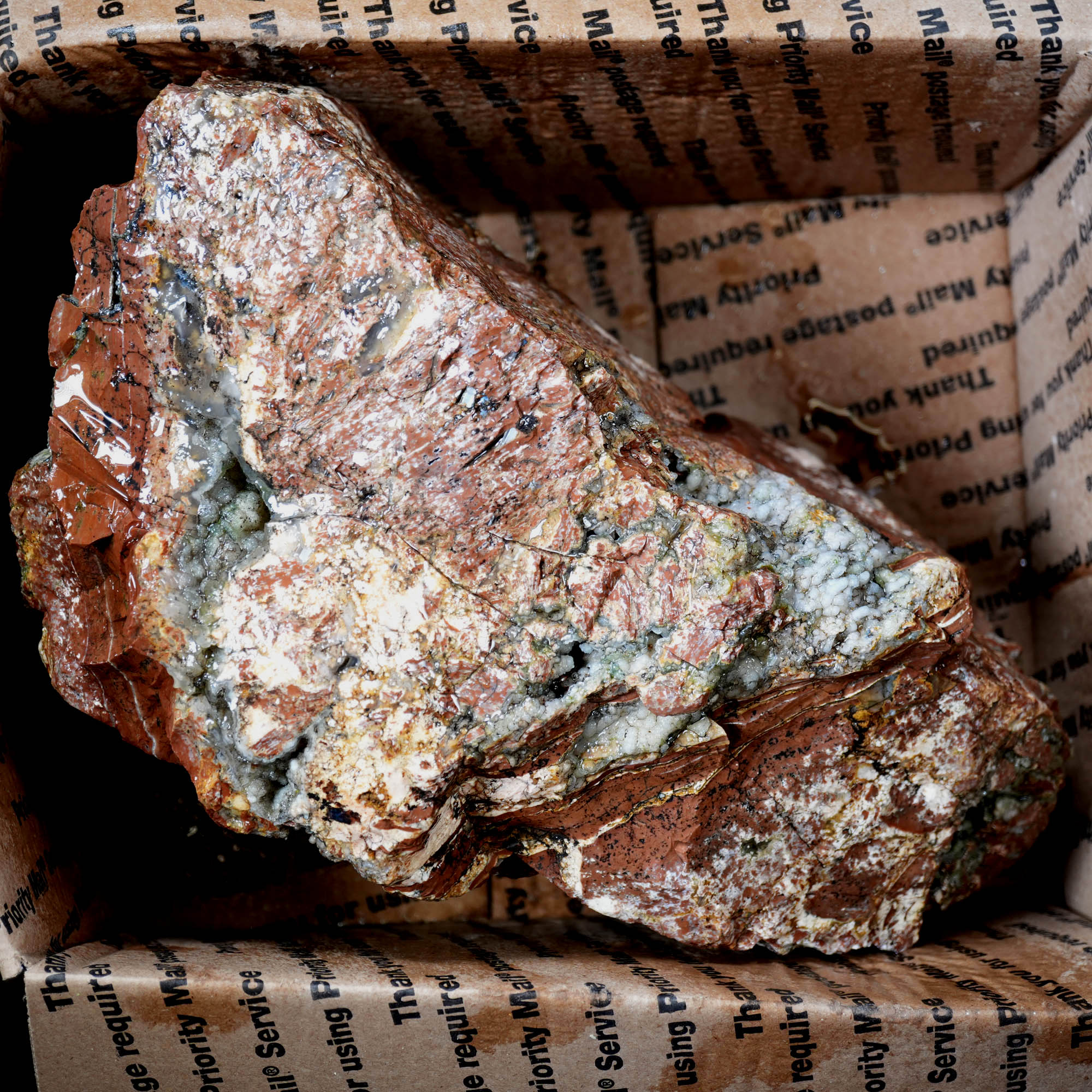 Eagle Rock Plume Agate Large Cutter Rough - Red Rhyolite Brecciation