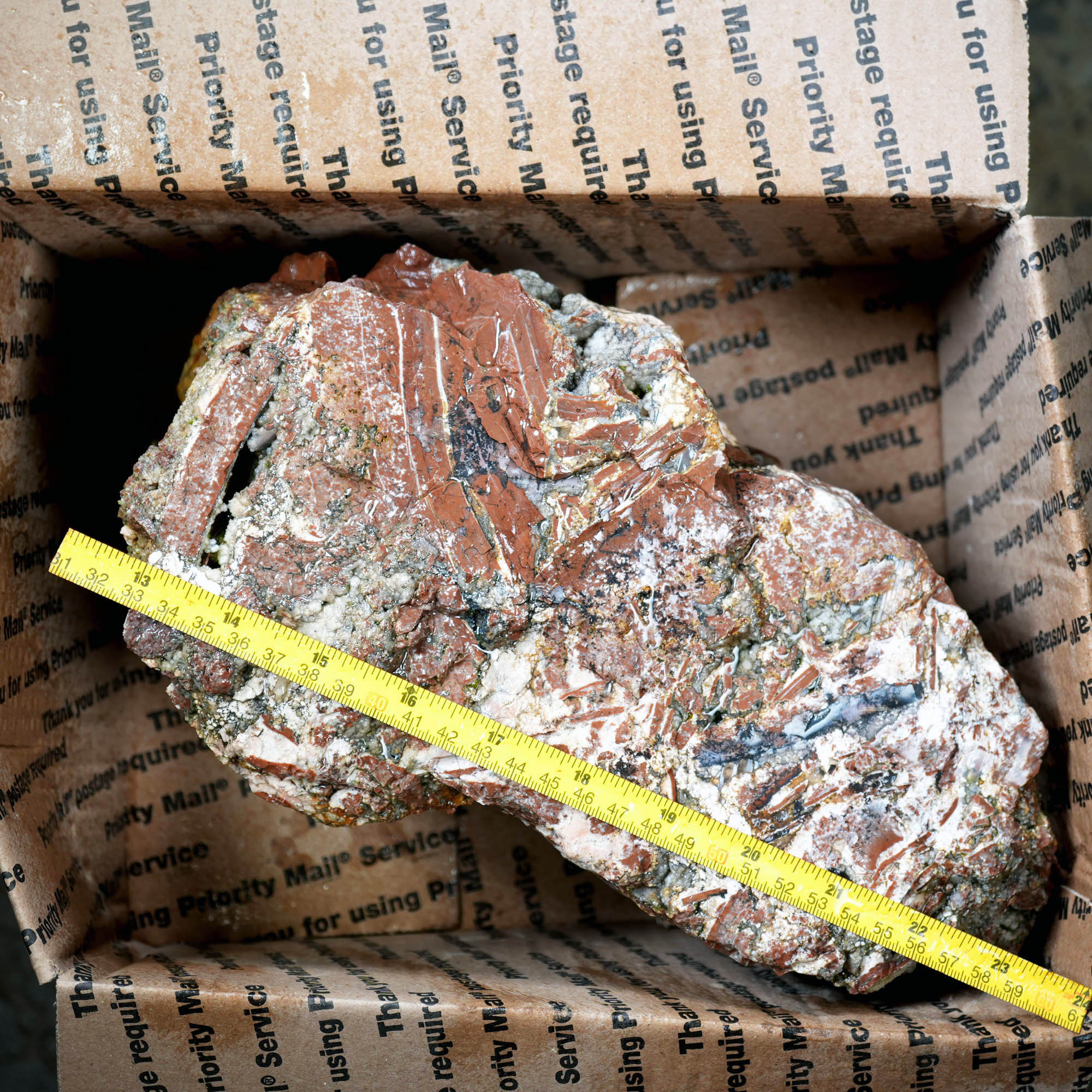 Eagle Rock Plume Agate Large Cutter Rough - Red Rhyolite Brecciation