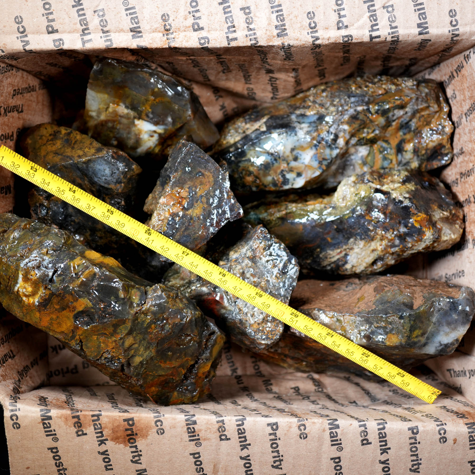 Ochoco Sunset Jasper Agate Flatrate Rough - Sunset and Oolitic Patterns