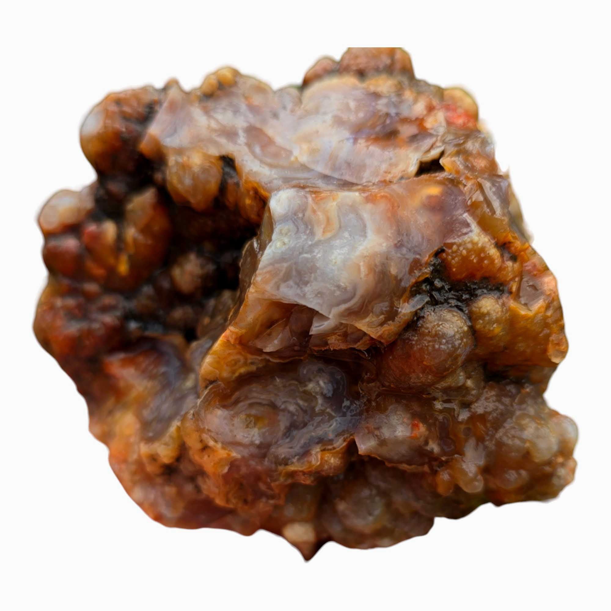 Fire Horizon Lace Agate Lapidary Cutting Rough Chunk Stone Cut Face