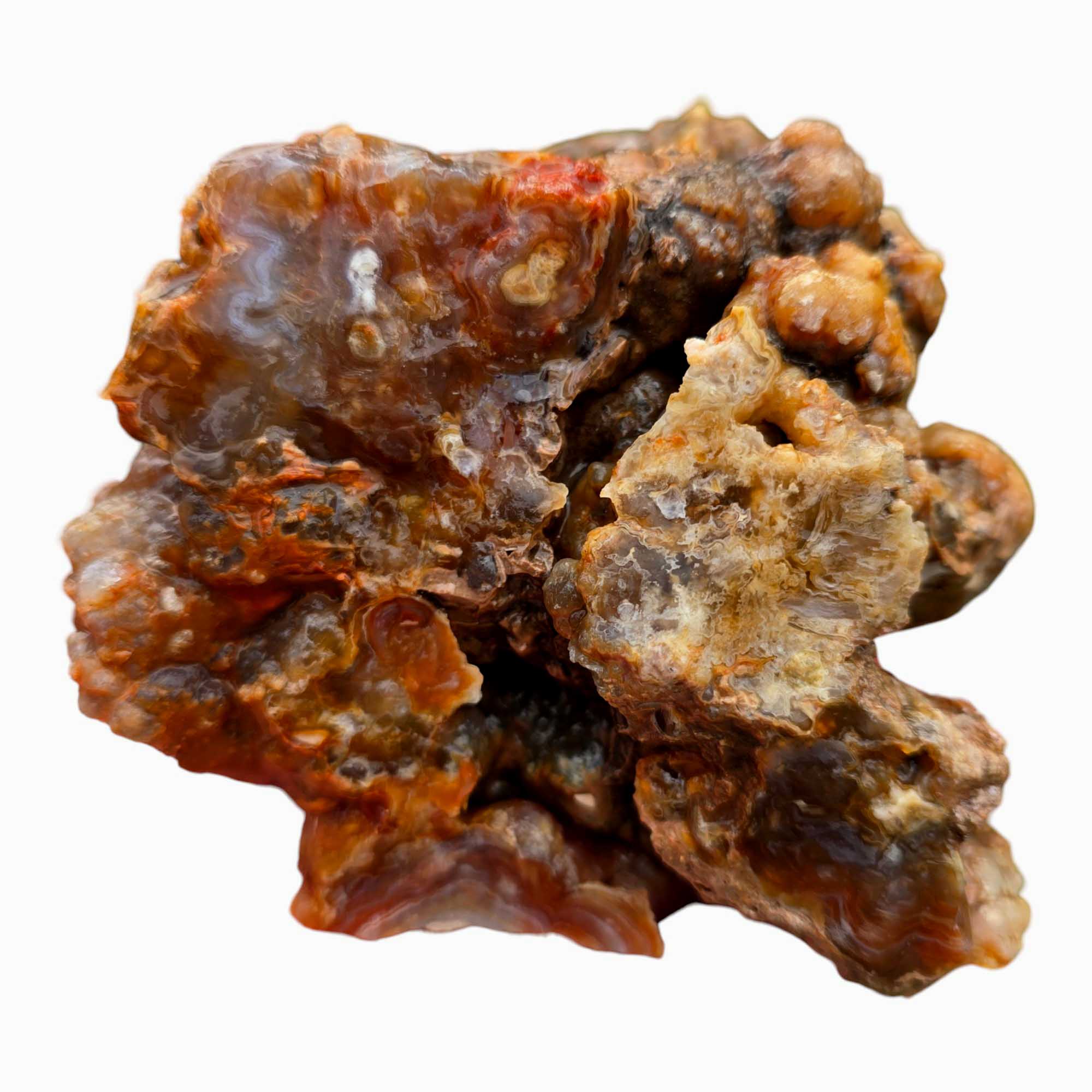 Fire Horizon Lace Agate Lapidary Cutting Rough Chunk Stone Cut Face