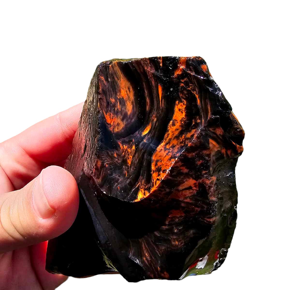 RARE Fire Glass Buttes Obsidian Rough Chunk!