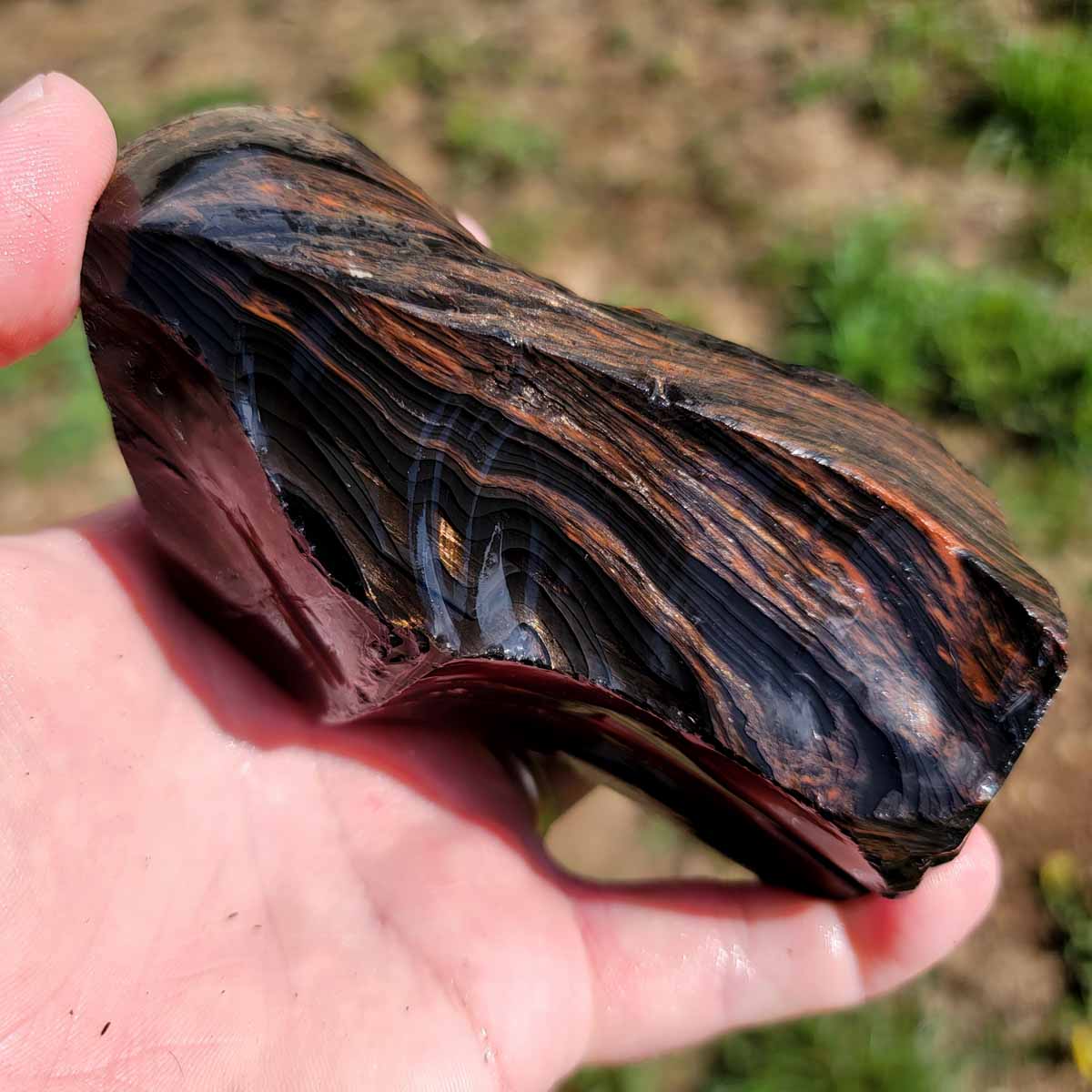 RARE Fire Obsidian Rough Chunk!