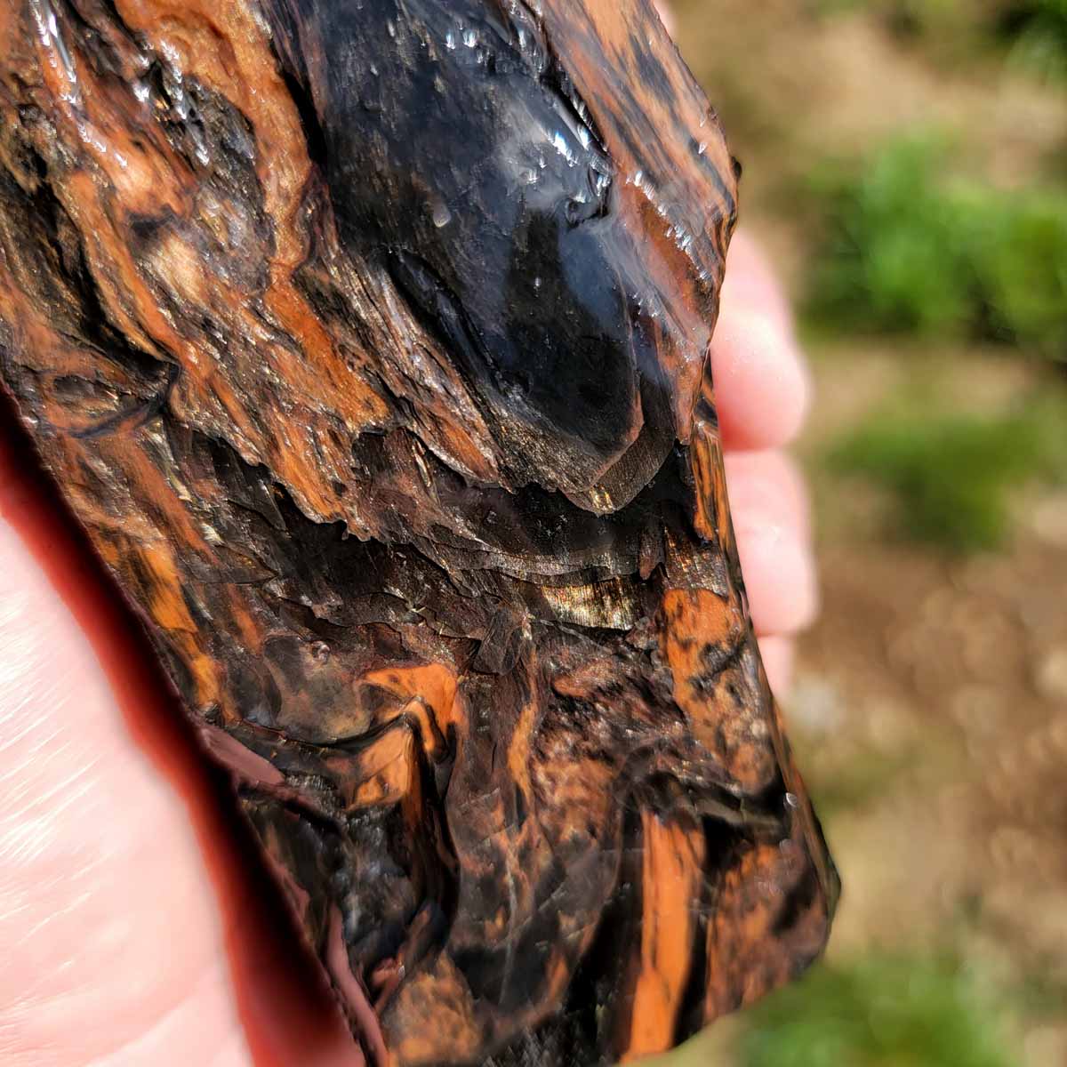 RARE Fire Obsidian Rough Chunk!