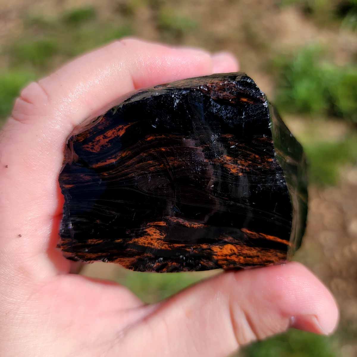 RARE Fire Obsidian Rough Chunk!