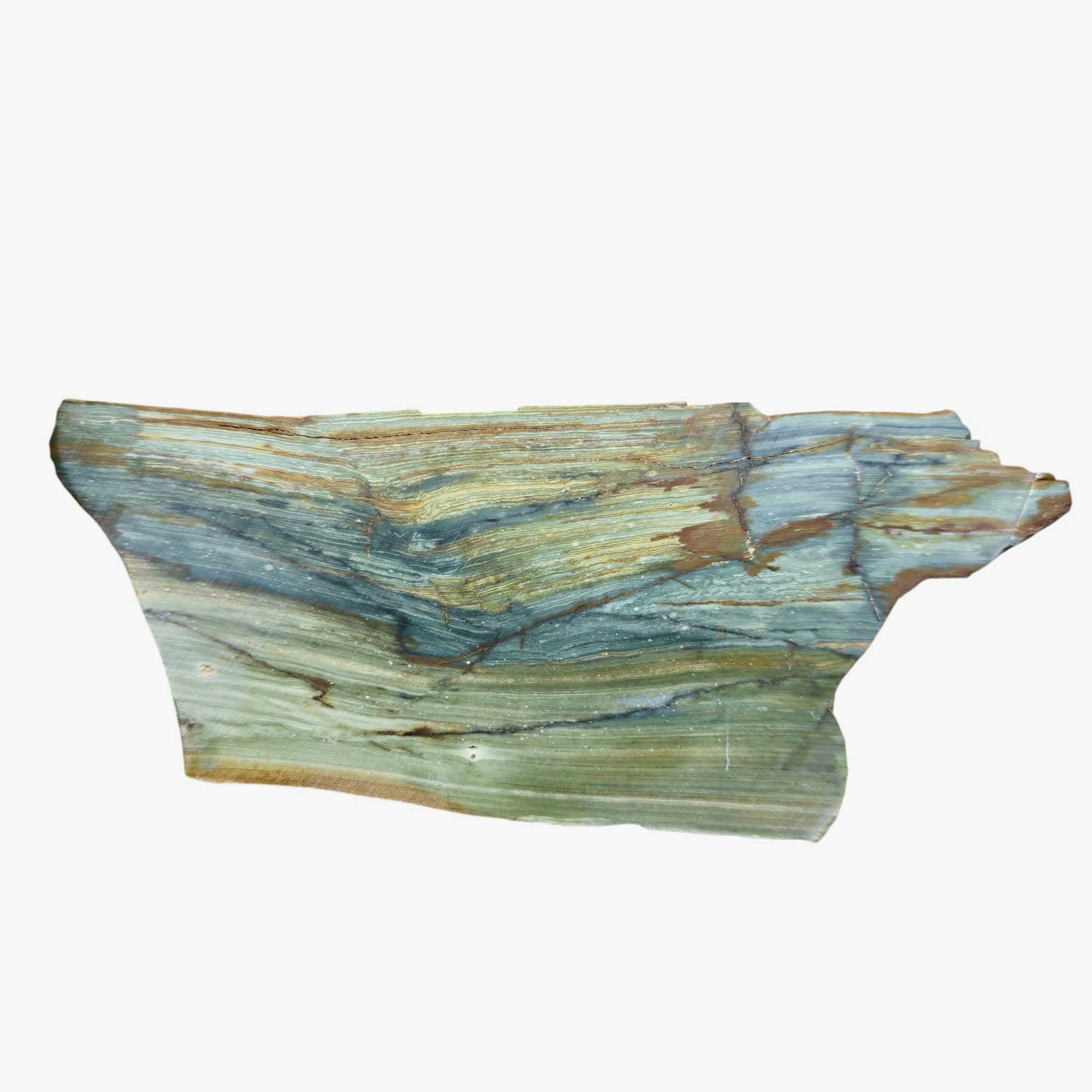 Gary Green Larsonite Freedom Jasper Slab Lapidary Stone Slice Cut Rock