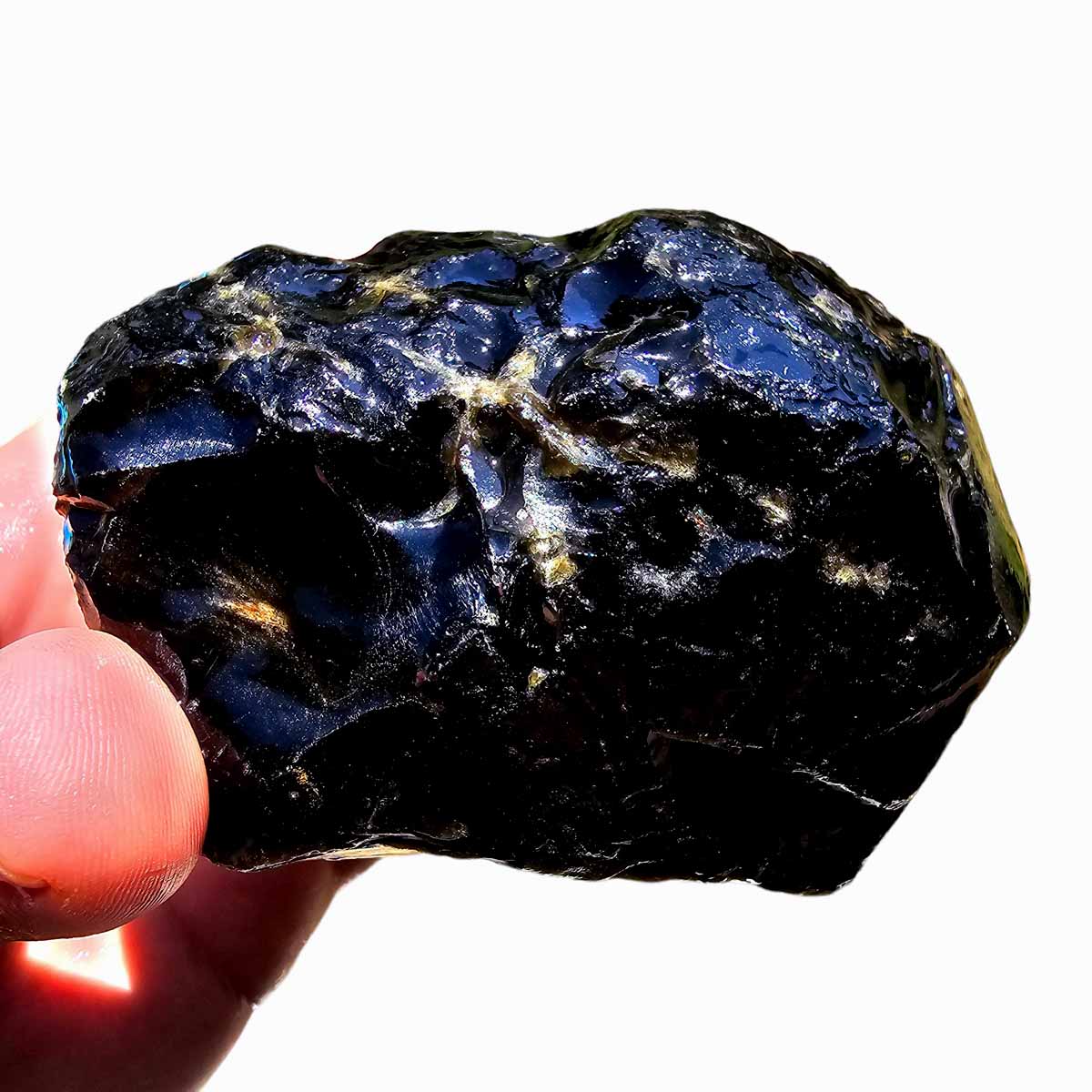 Mexican Gold Sheen Obsidian Lapidary Cutter Rough Chunk