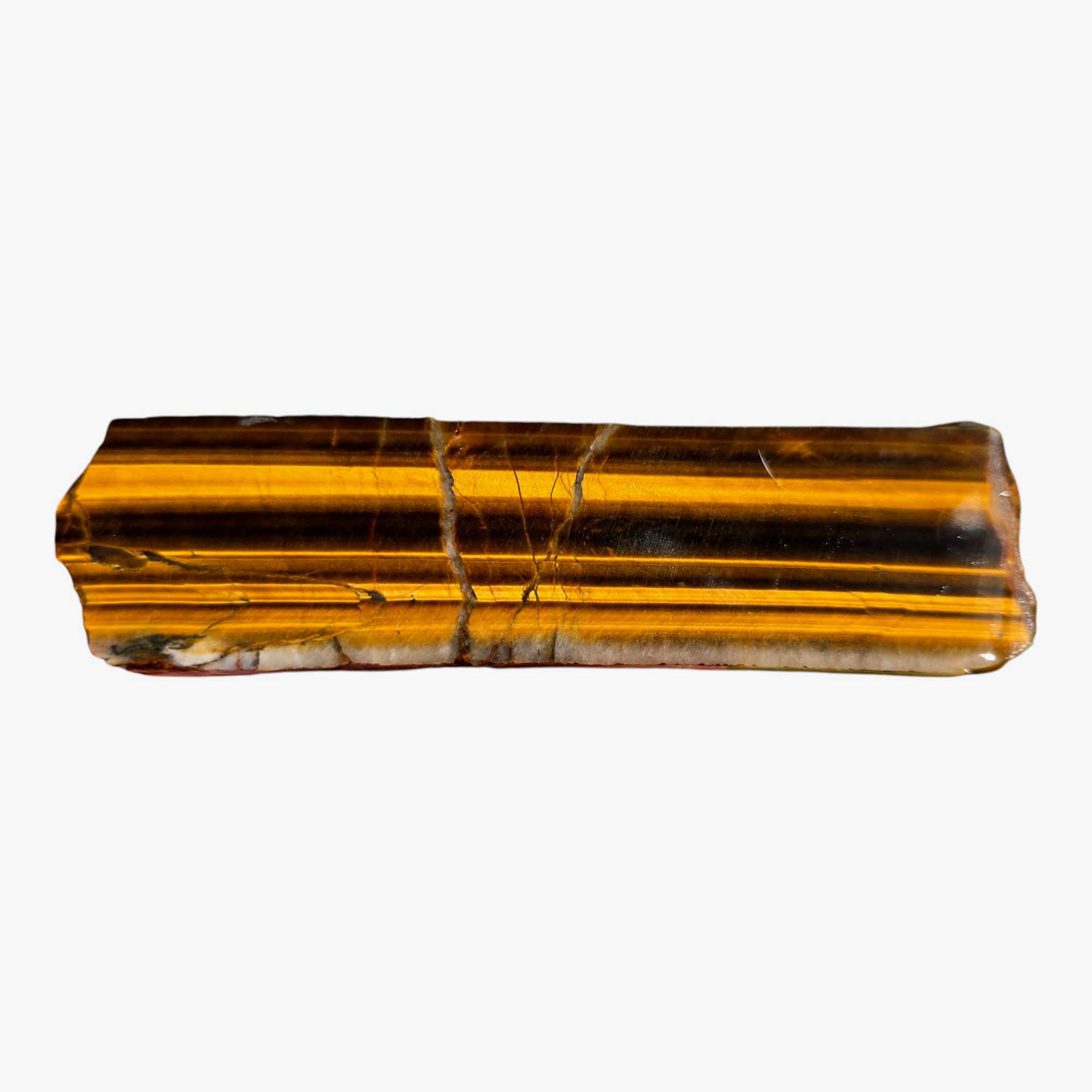 Golden Tiger Eye Slab  Lapidary Stone Slice Cut Rock