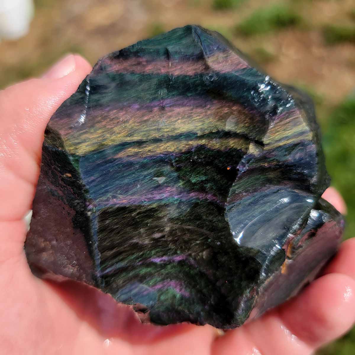 Highgrade Mexican Velvet Obsidian Rough Chunk!