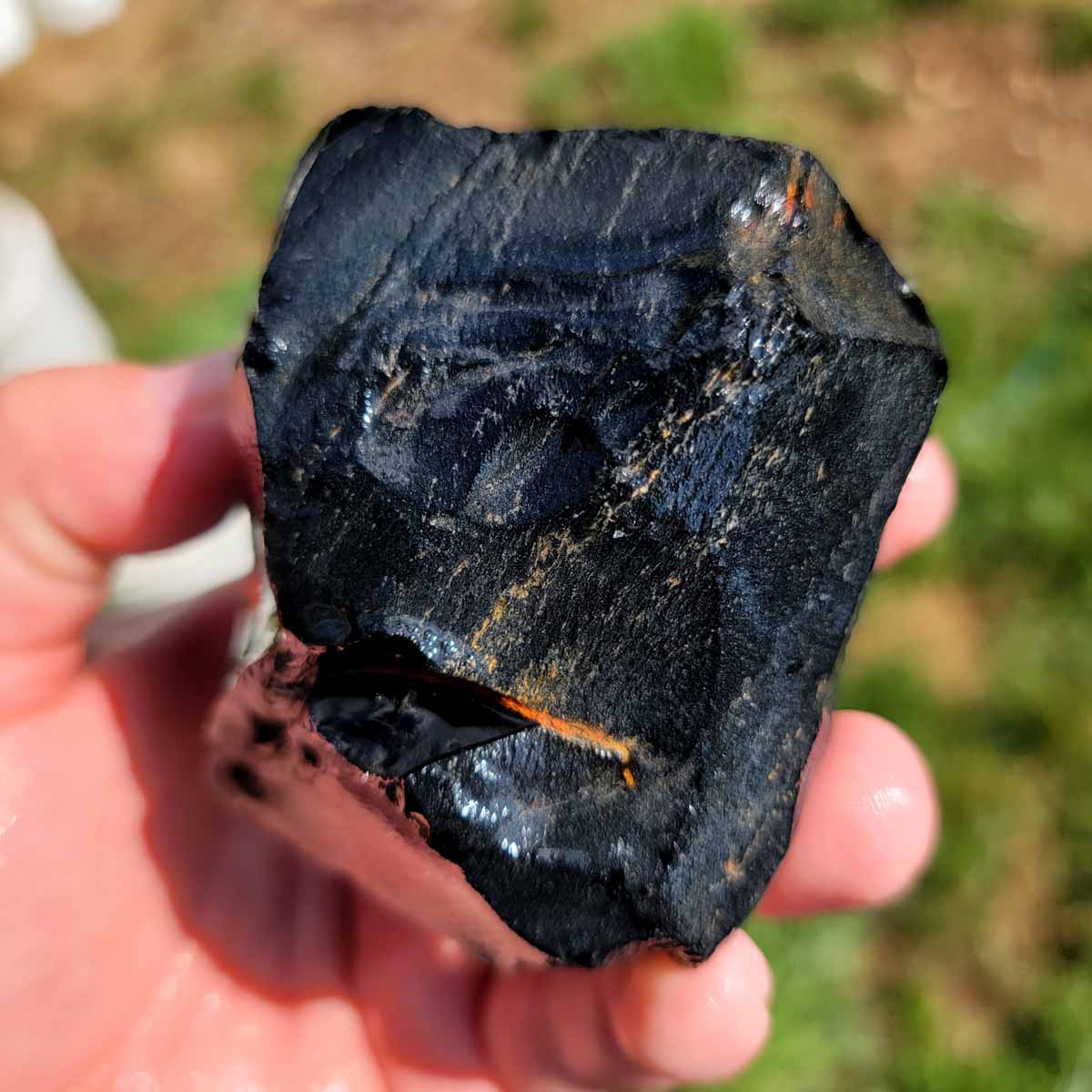 Highgrade Mexican Velvet Obsidian Rough Chunk!