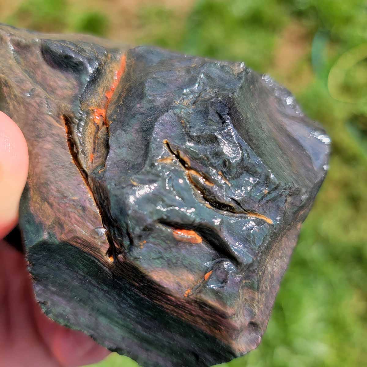 Highgrade Mexican Velvet Obsidian Rough Chunk!