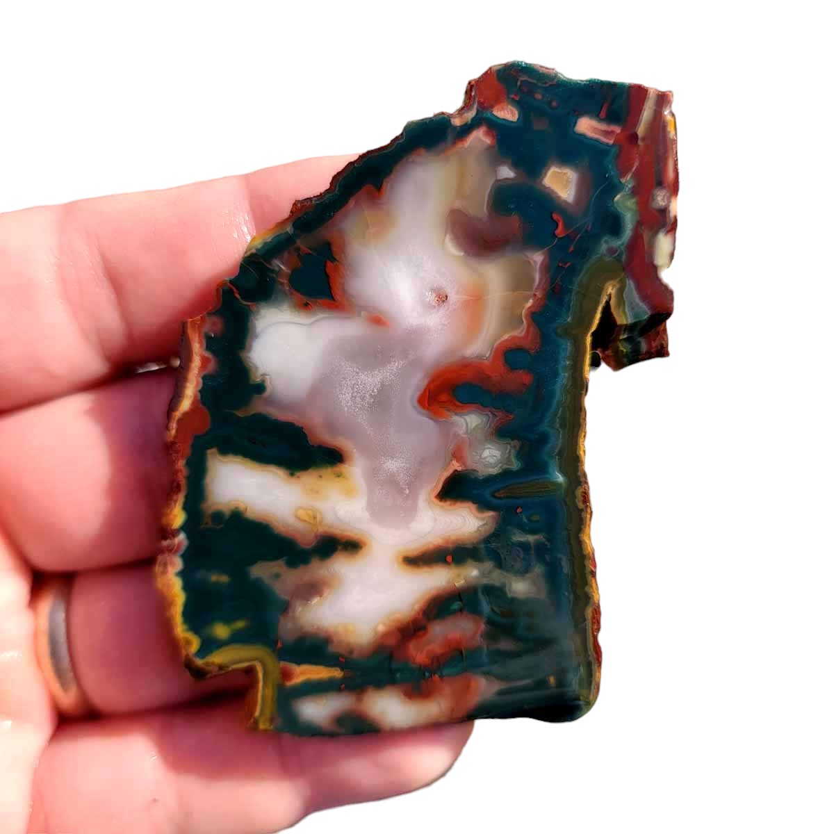 High Grade Idaho Sunset Jasper Slab!  Lapidary Stone Slab!