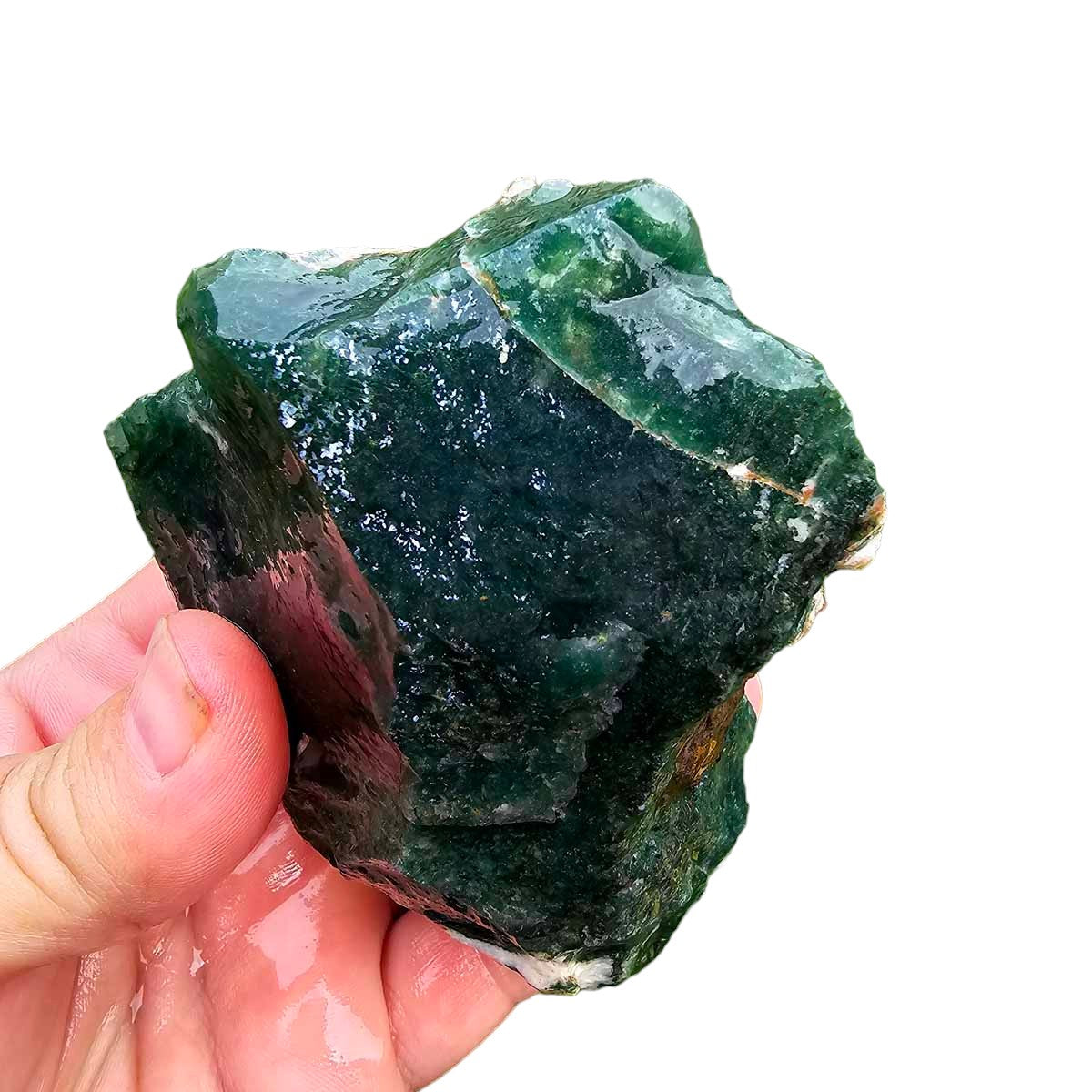 India Tree Moss Agate Cutting Rough Chunk!