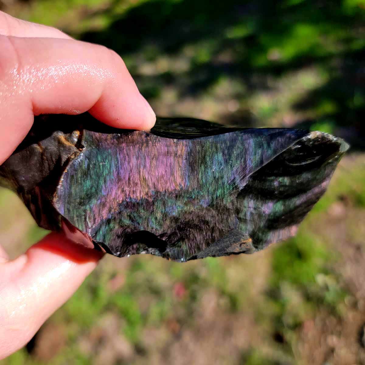 Highgrade Mexican Velvet Obsidian Rough Chunk!