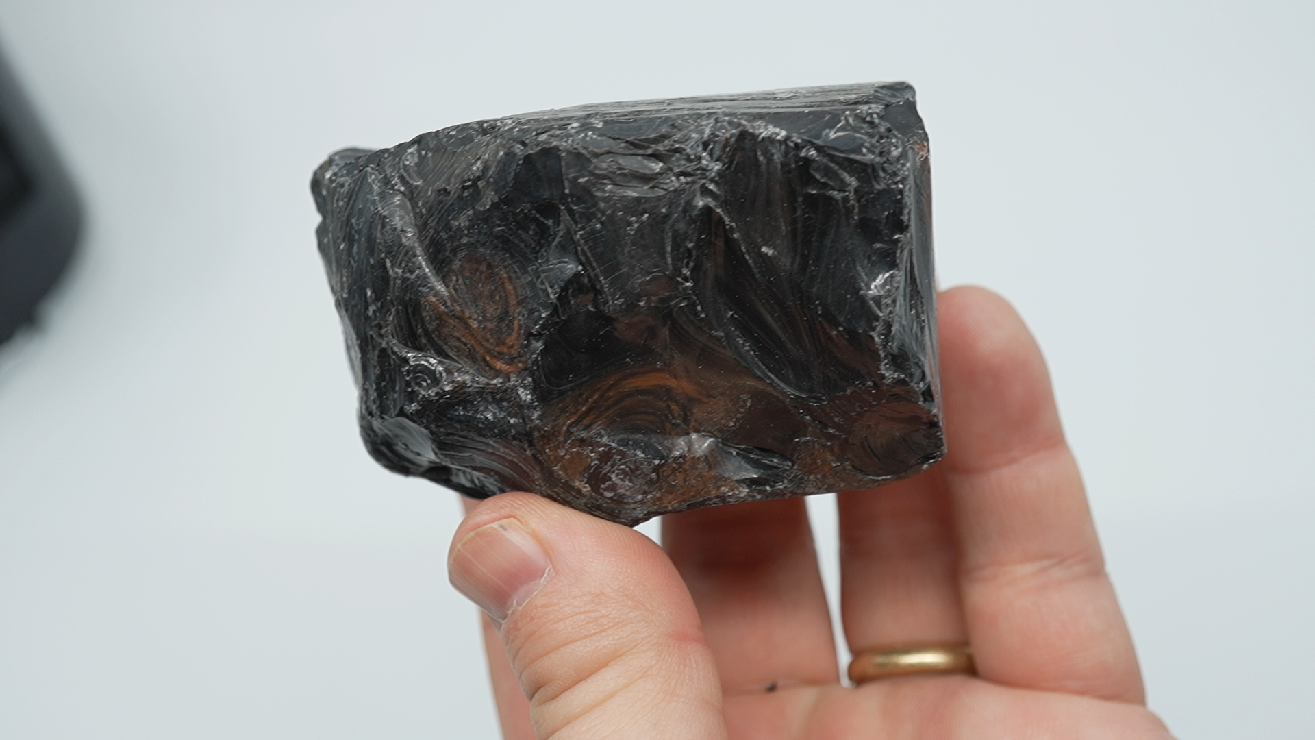 Tri-Flow Obsidian Rough - LC-0009