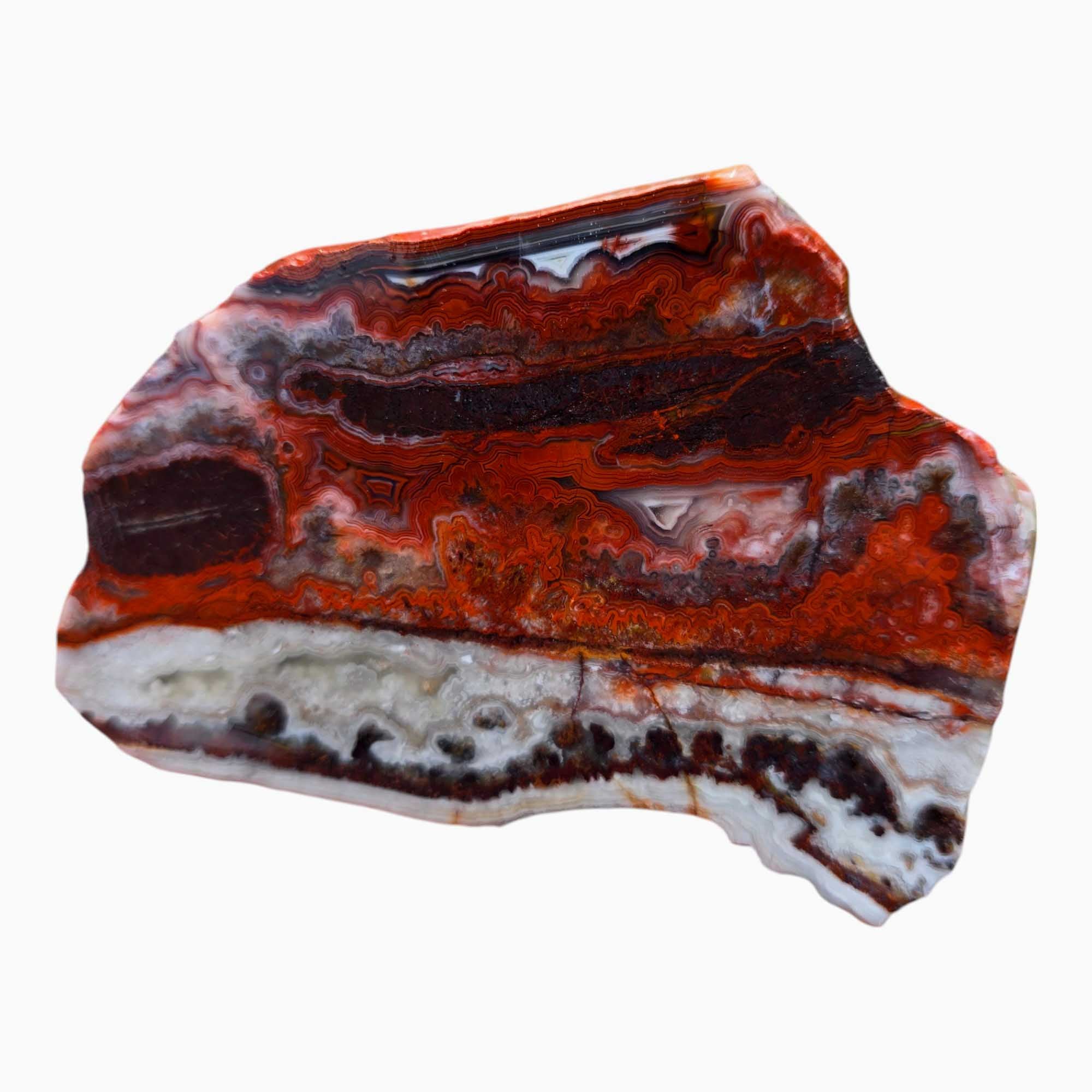 Laguna Lace Agate Slab Lapidary Stone Slice Cut Rock