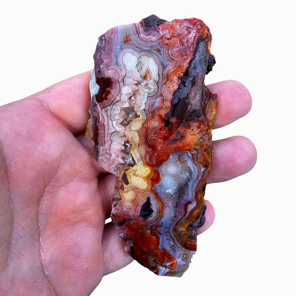 Laguna Lace Agate Slab Lapidary Stone Slab