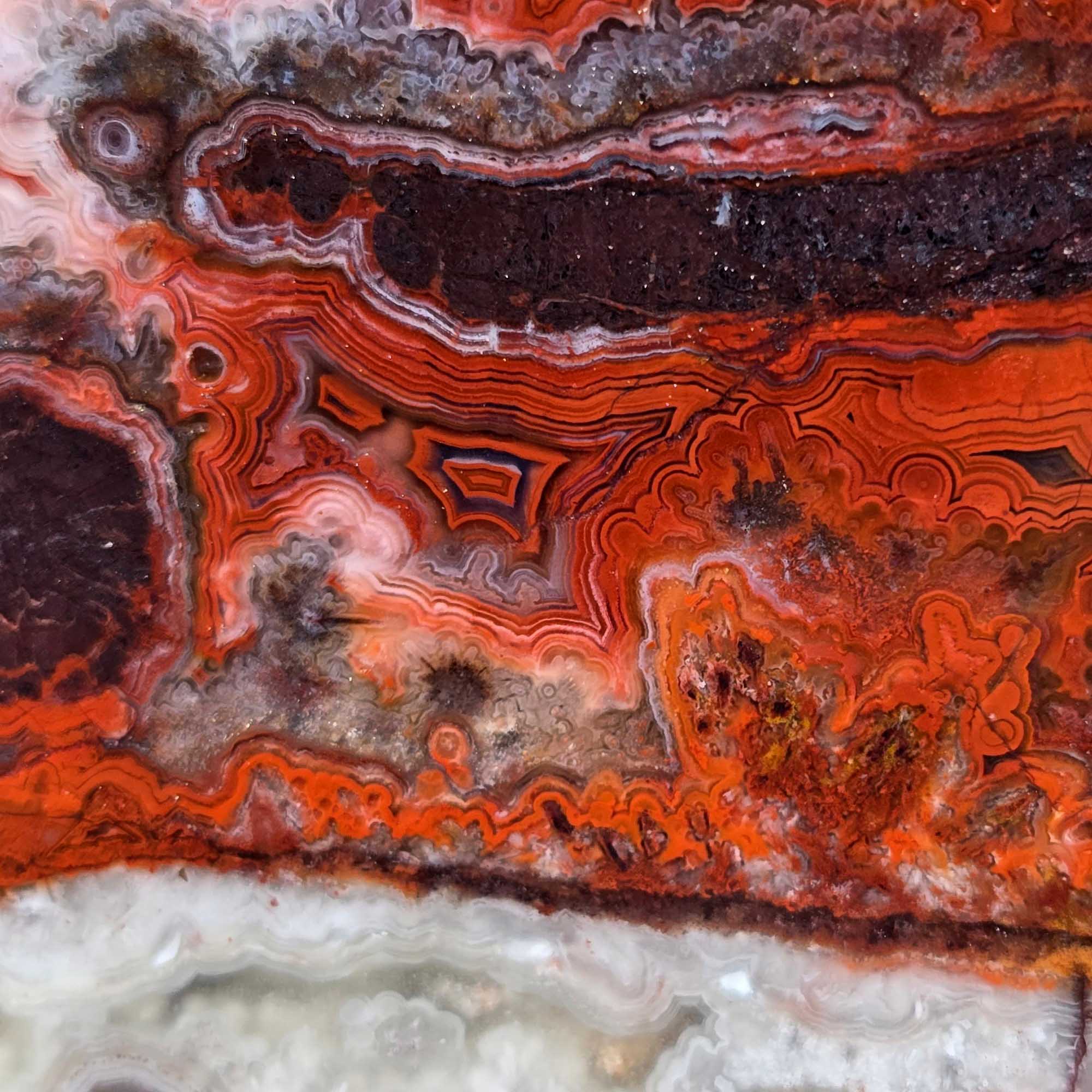 Laguna Lace Agate Slab Lapidary Stone Slice Cut Rock