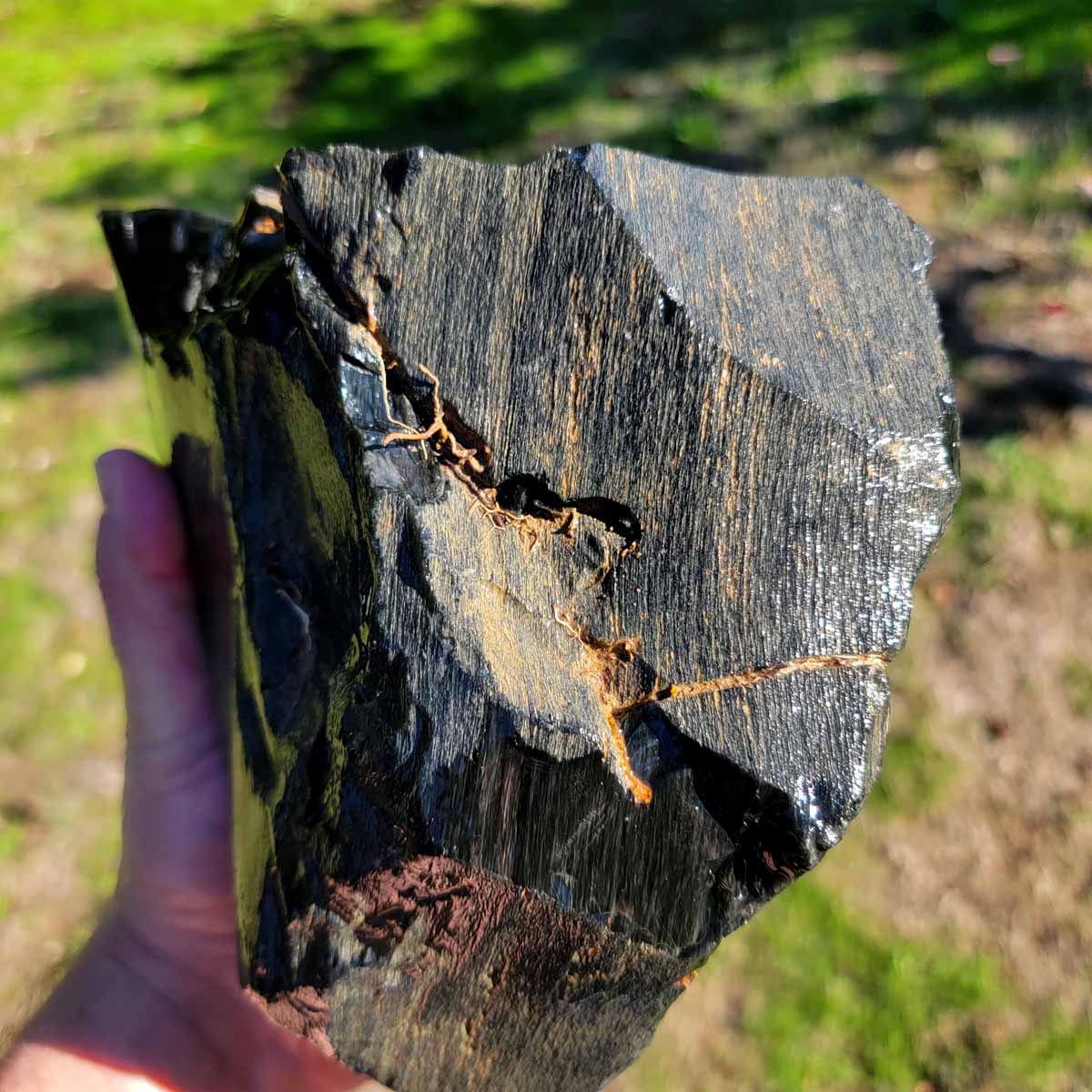 Highgrade Mexican Velvet Obsidian Rough Chunk!