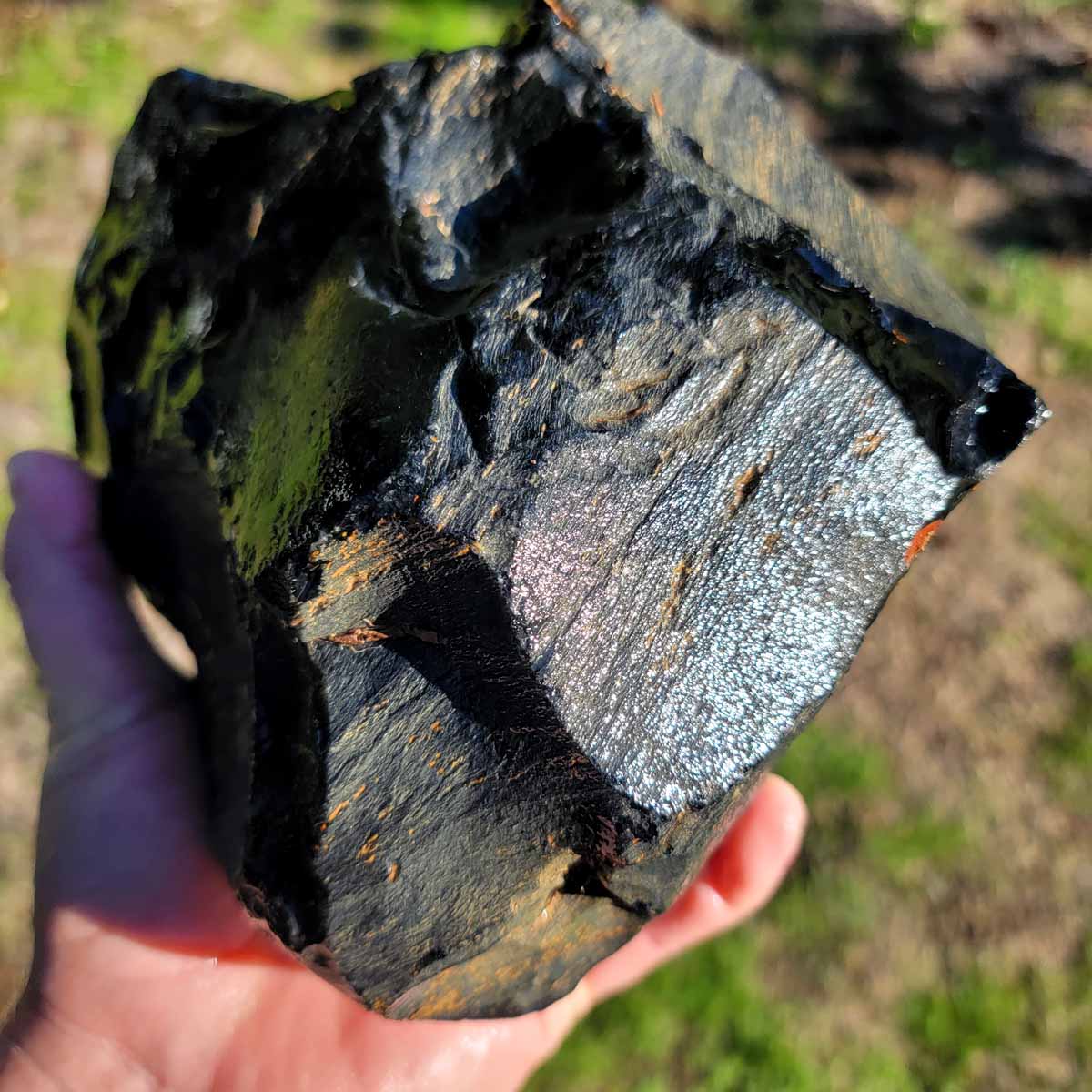 Highgrade Mexican Velvet Obsidian Rough Chunk!