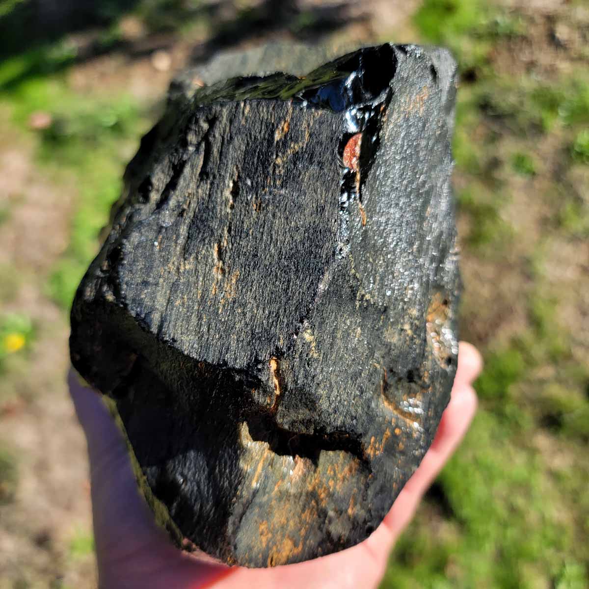 Highgrade Mexican Velvet Obsidian Rough Chunk!