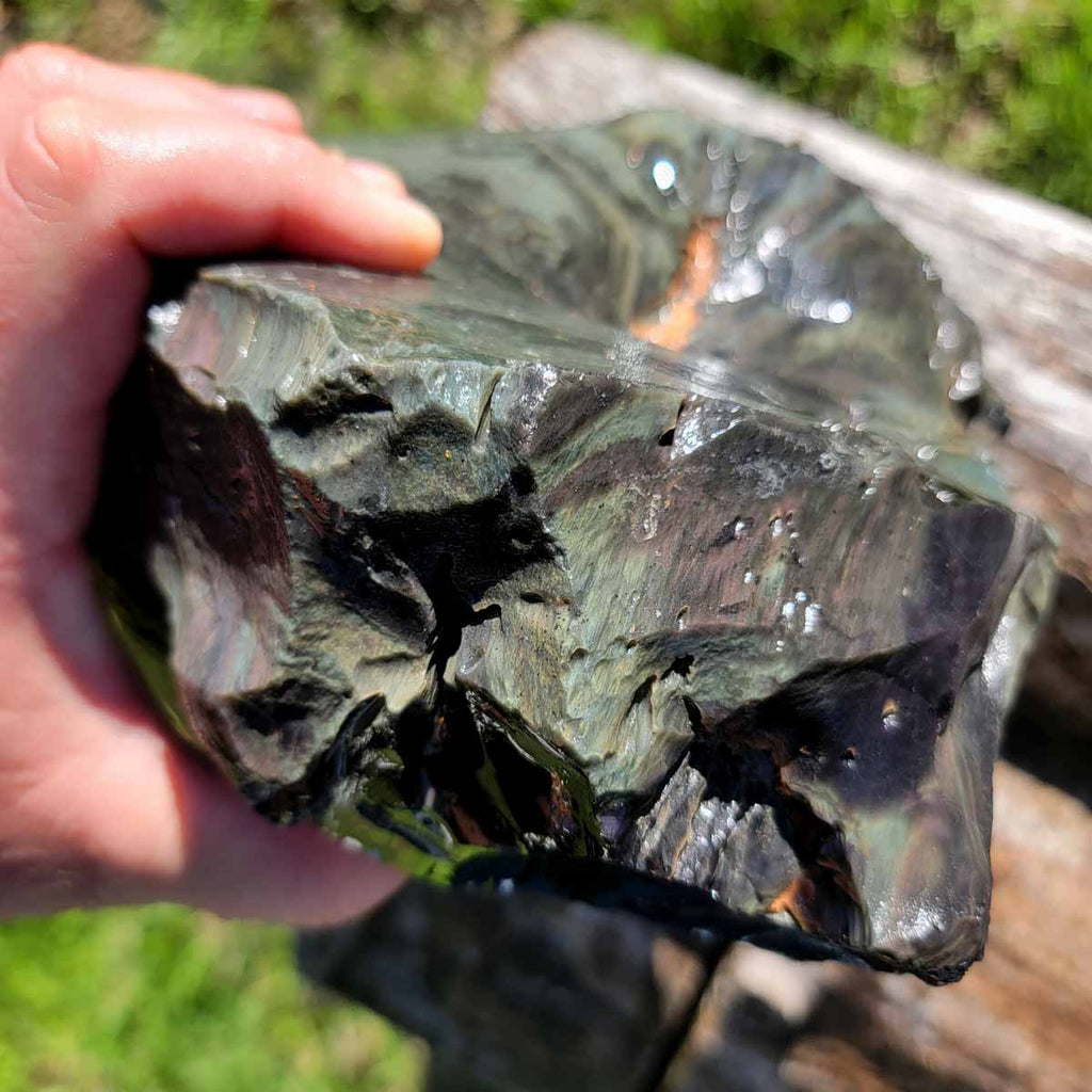 Obsidian Large Large Mexican Velvet Obsidian Rough Chunk!
