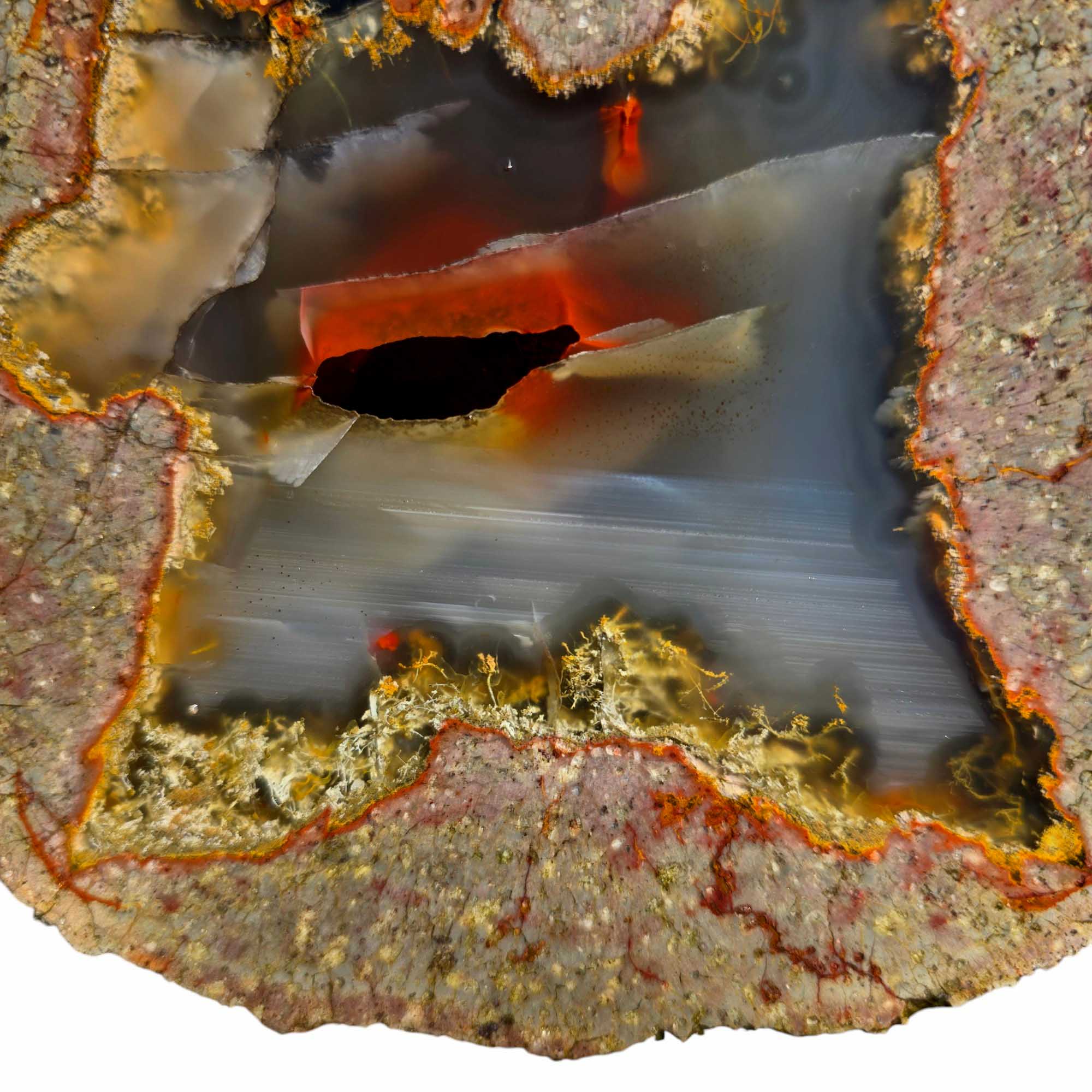 Old Stock Lucky Strike Thunderegg Bed Rough Chunk Lapidary Stone Cut Face