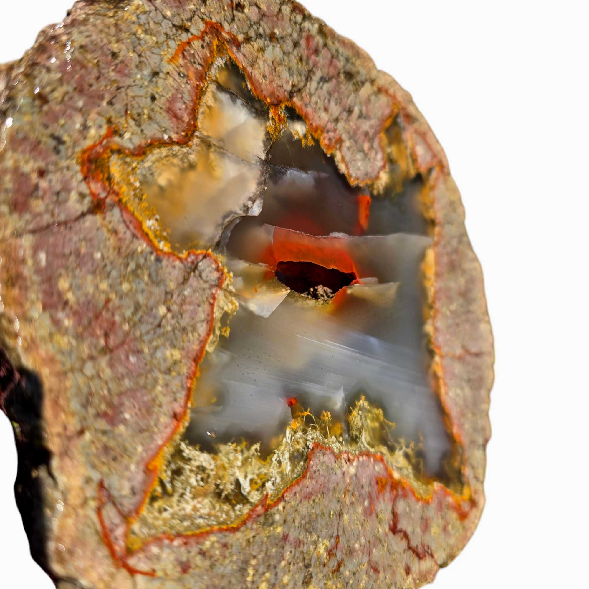 Old Stock Lucky Strike Thunderegg Bed Rough Chunk Lapidary Stone Cut Face