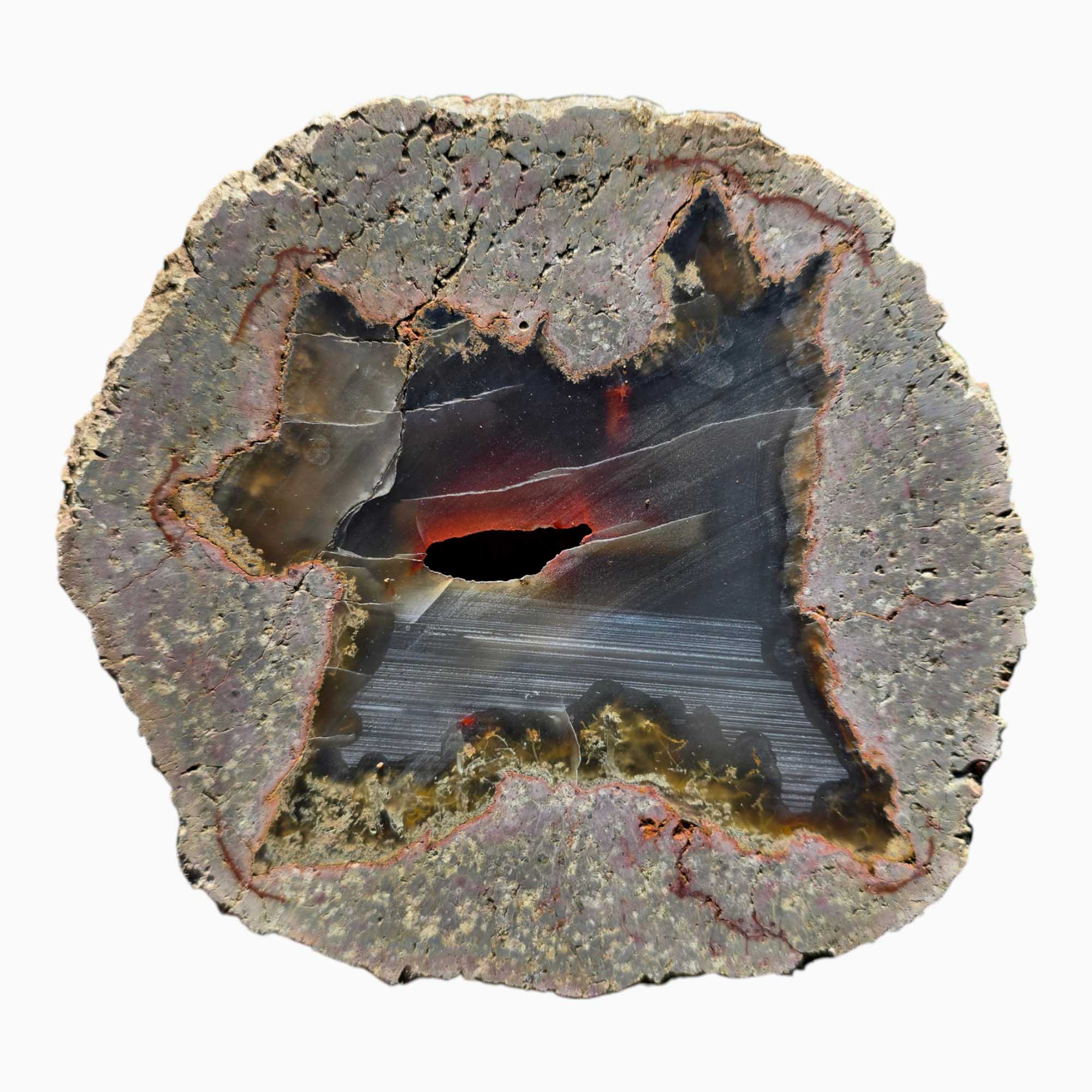 Old Stock Lucky Strike Thunderegg Bed Rough Chunk Lapidary Stone Cut Face