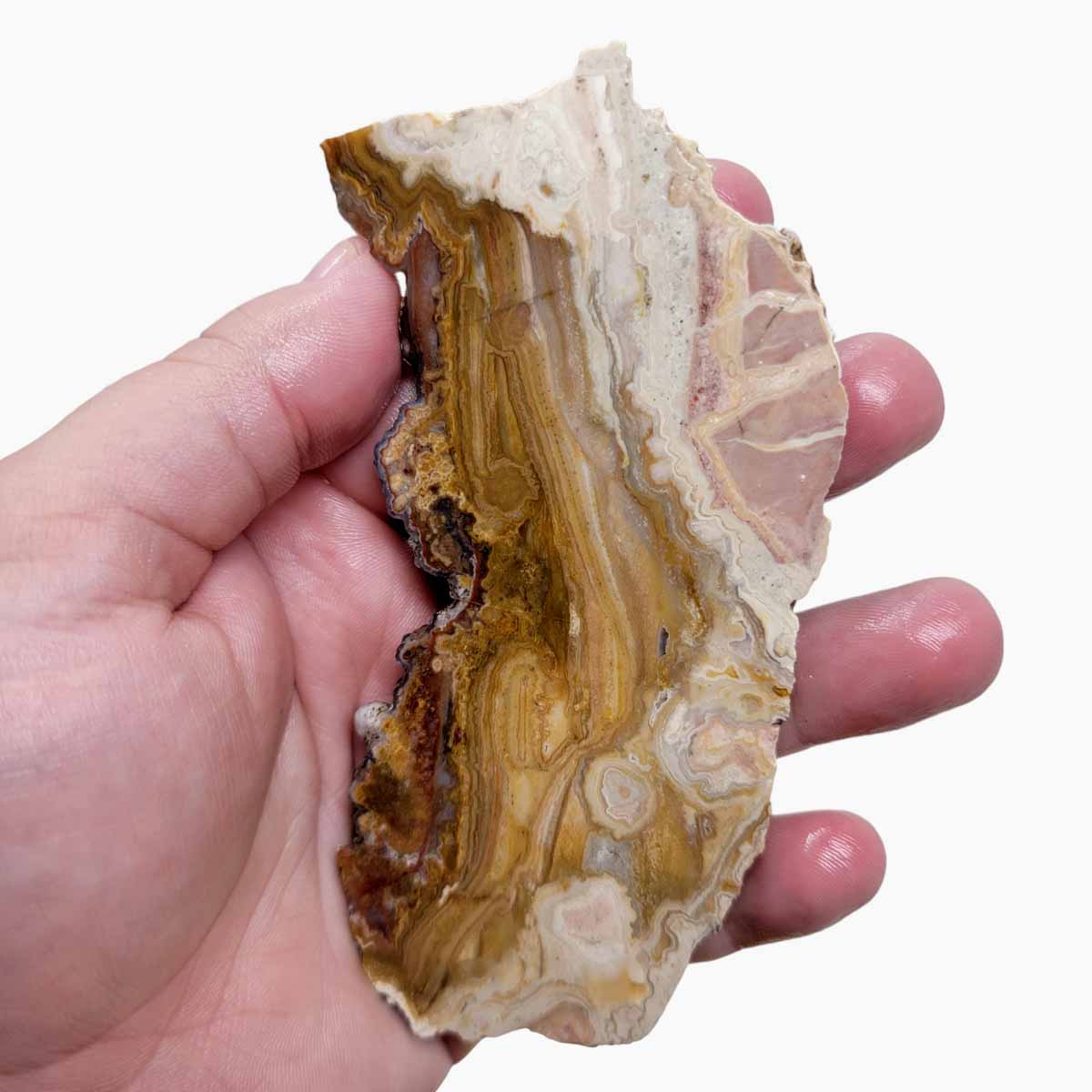 Lysite Agate Wyoming Blizzard Stone Slab!  Lapidary Stone Slab!