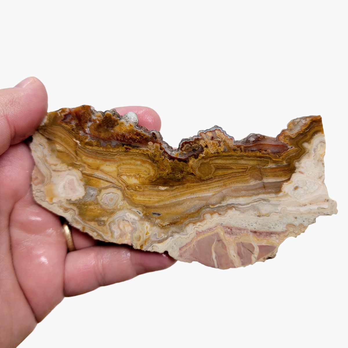 Lysite Agate Wyoming Blizzard Stone Slab!  Lapidary Stone Slab!