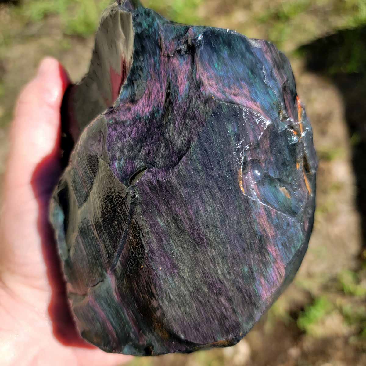 Highgrade Mexican Velvet Obsidian Rough Chunk!