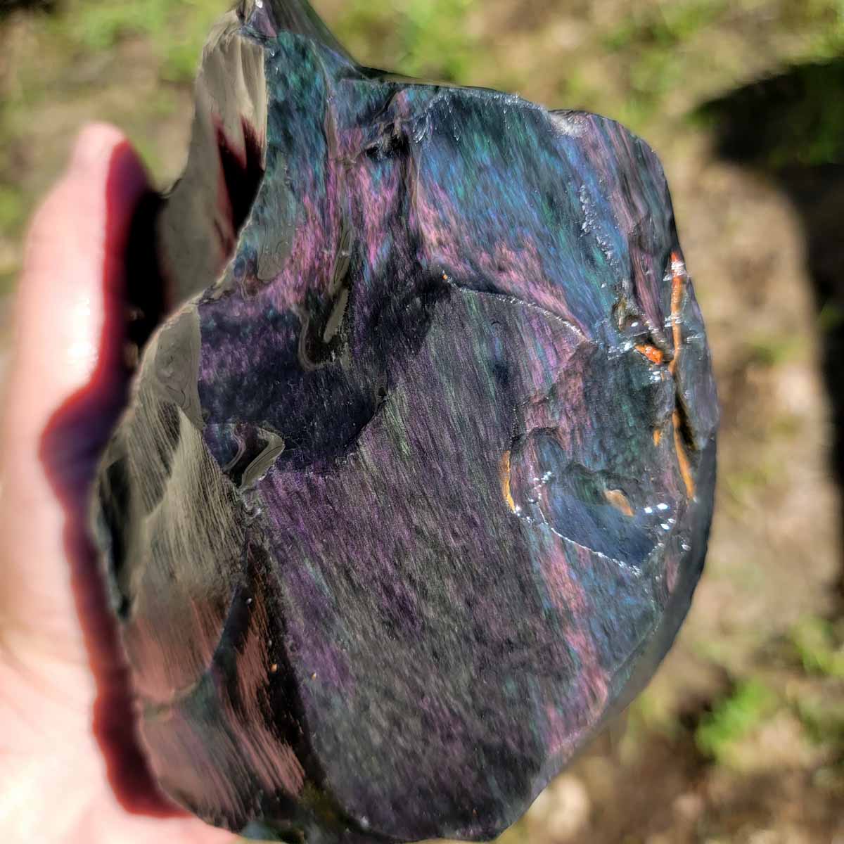 Highgrade Mexican Velvet Obsidian Rough Chunk!