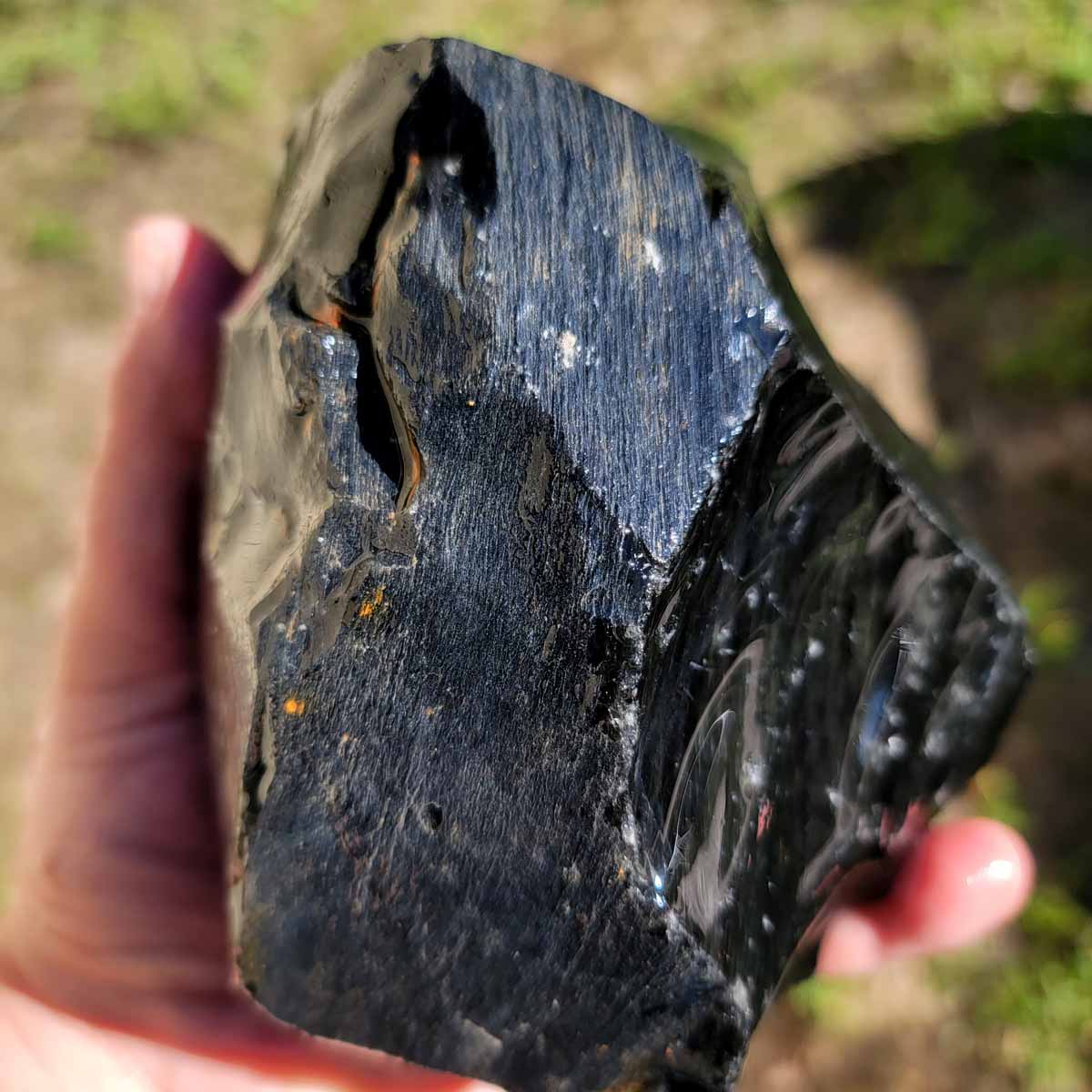 Highgrade Mexican Velvet Obsidian Rough Chunk!