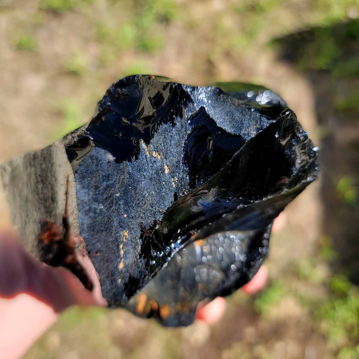 Highgrade Mexican Velvet Obsidian Rough Chunk!