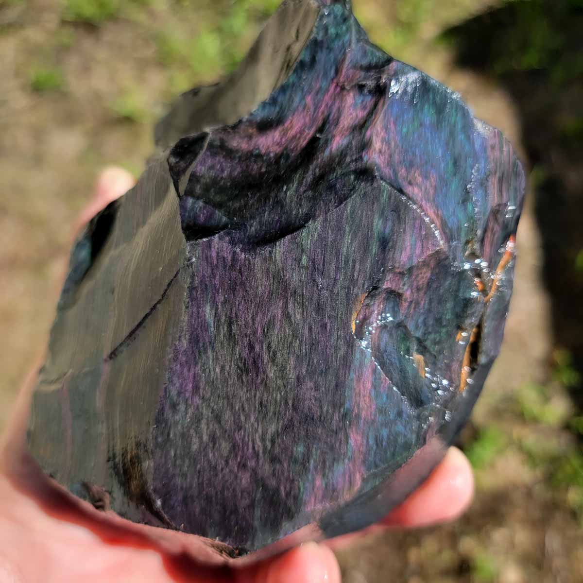 Highgrade Mexican Velvet Obsidian Rough Chunk!