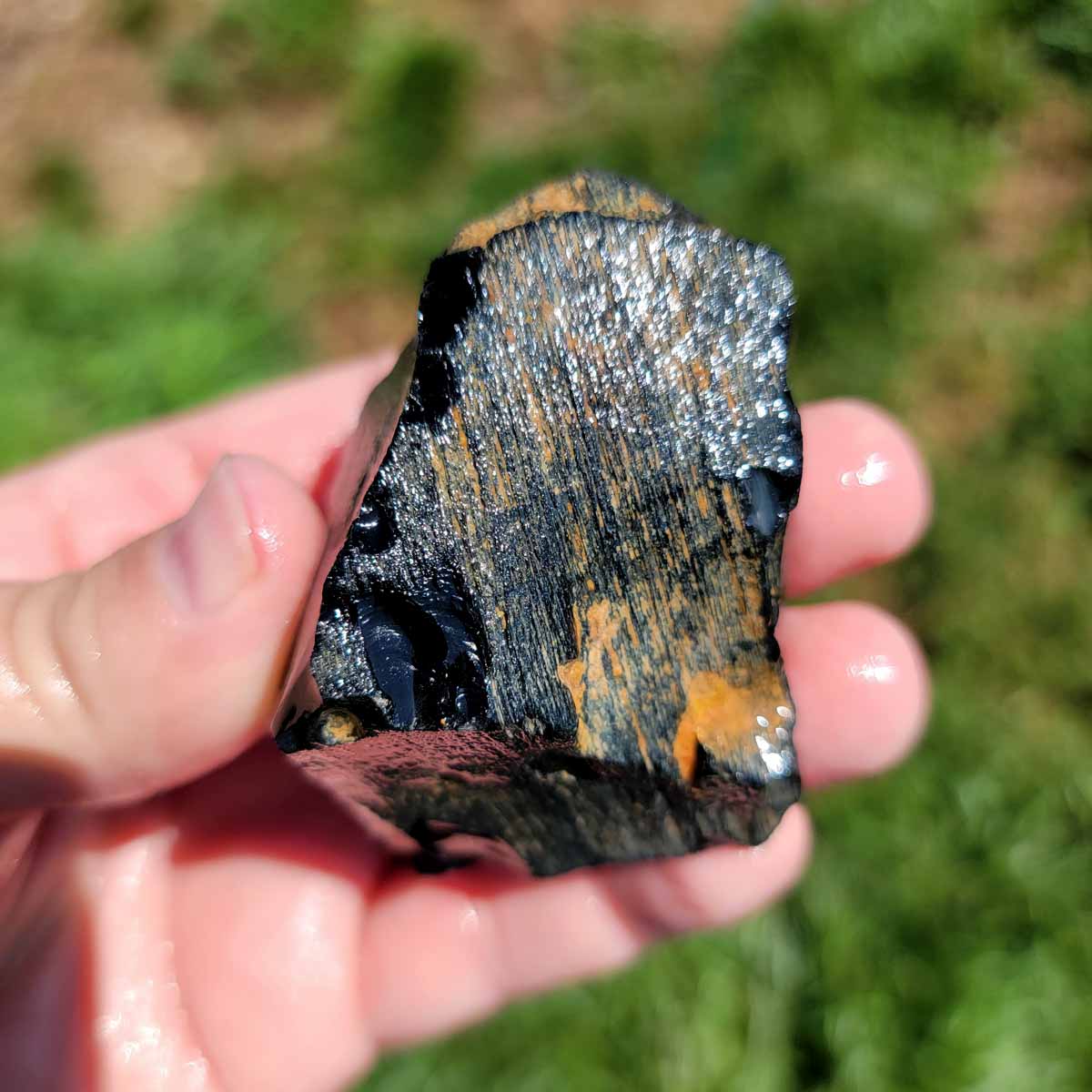 Highgrade Mexican Velvet Obsidian Rough Chunk!