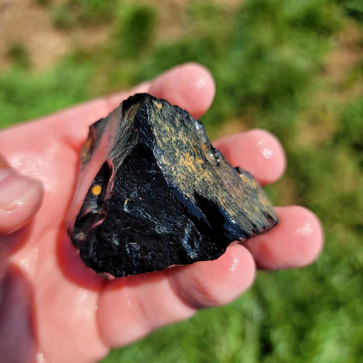 Highgrade Mexican Velvet Obsidian Rough Chunk!