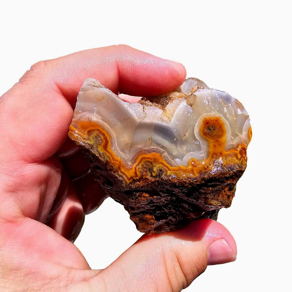 Moroccan Seam Agate Rough Chunk!