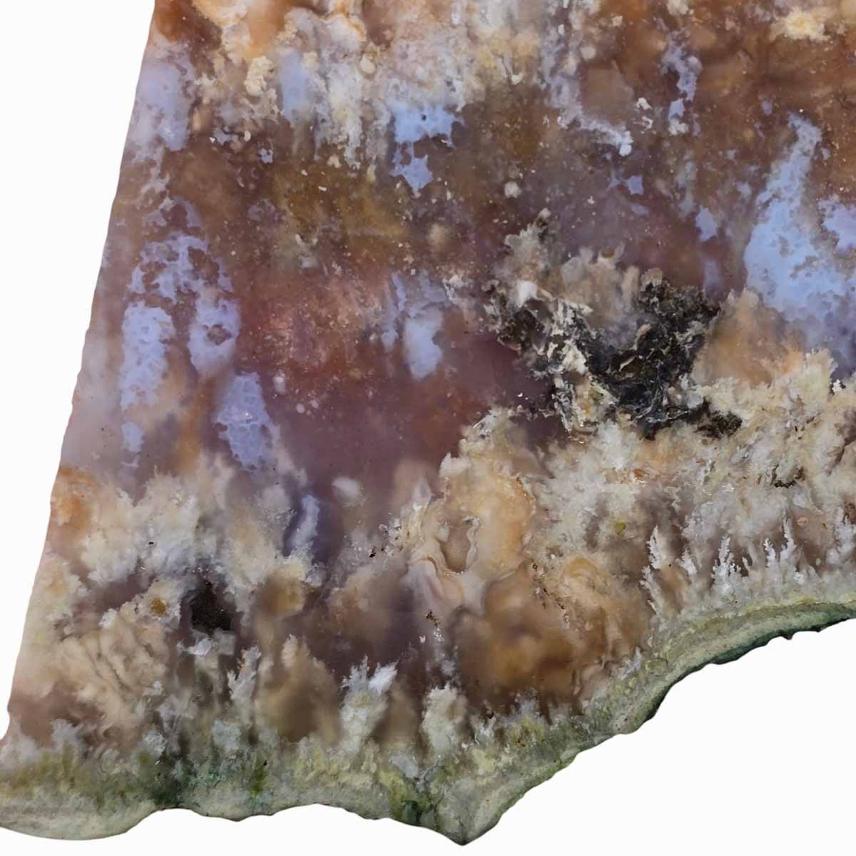 Nyssa Plume Agate Slab  Lapidary Stone Slice Cut Rock