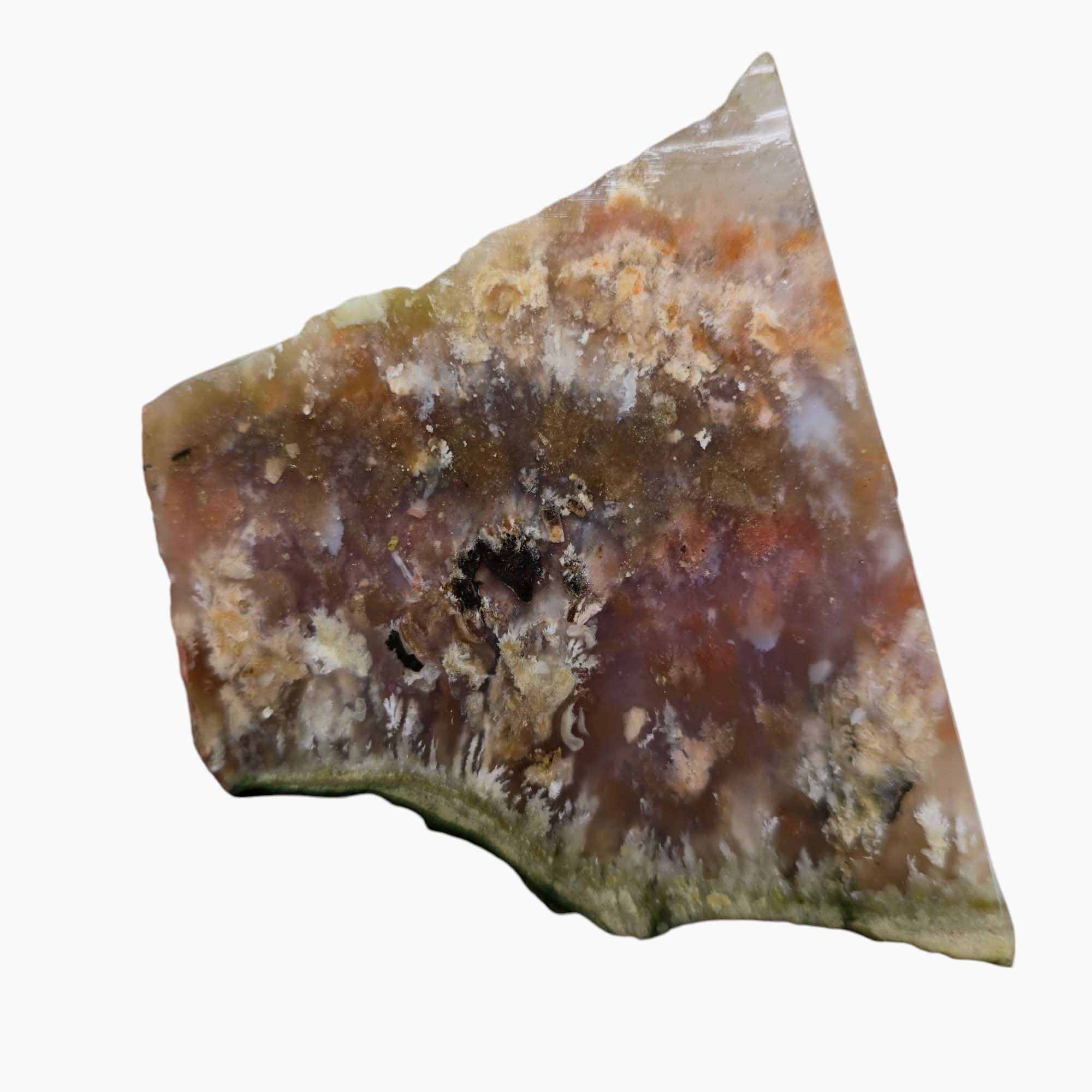 Nyssa Plume Agate Slab  Lapidary Stone Slice Cut Rock