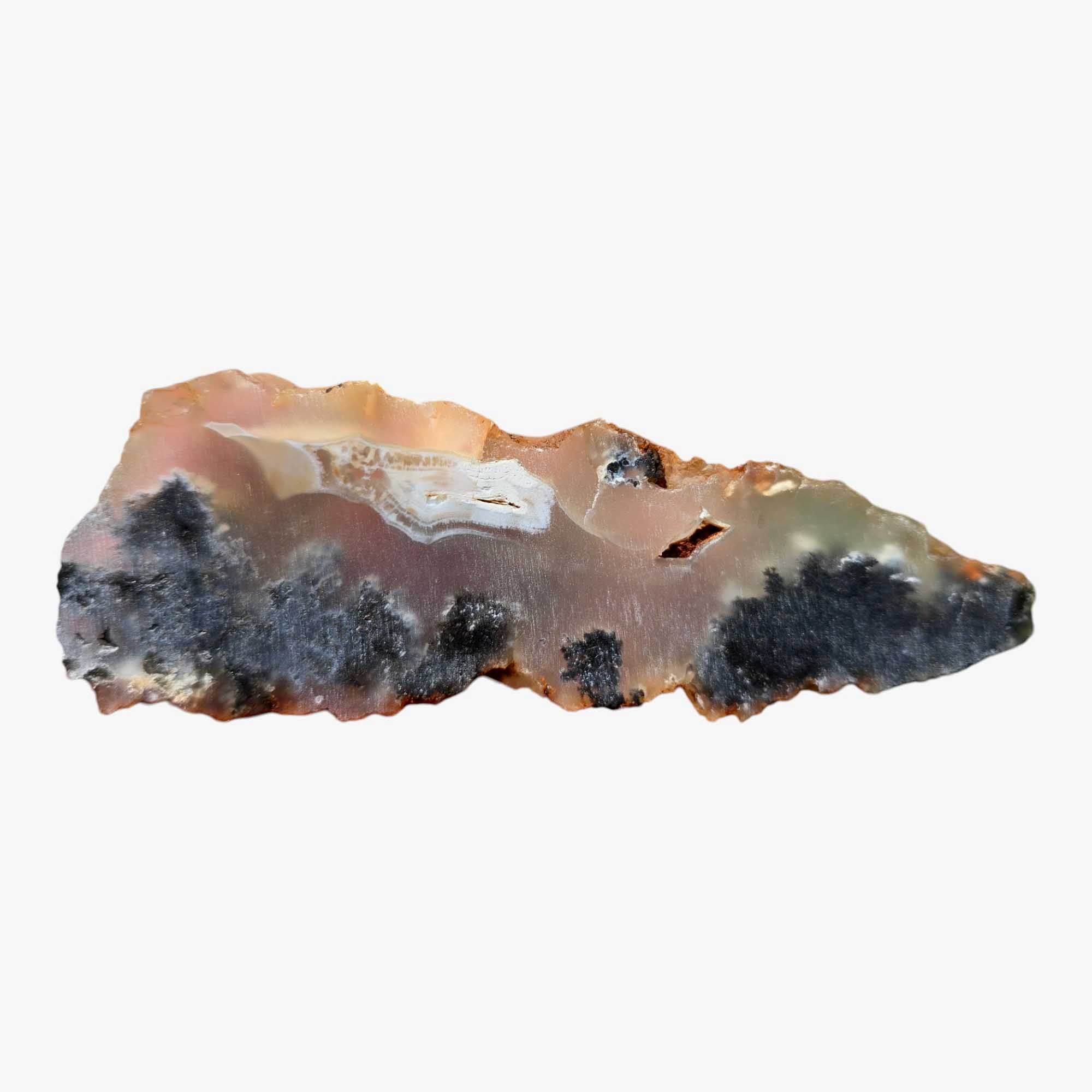 Ojinaga Plume Agate Agate Slab Lapidary Stone Slice Cut Rock
