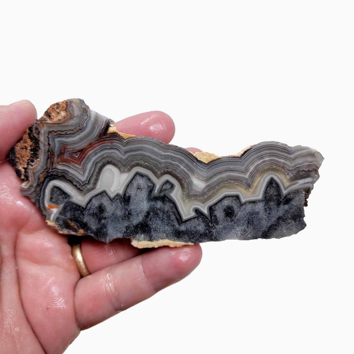 Old Vein Crazy Lace Agate Slab!  Lapidary Stone Slab!