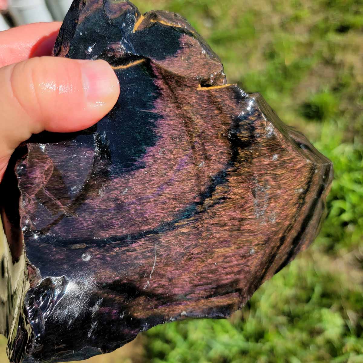 Highgrade Mexican Velvet Obsidian Rough Chunk!