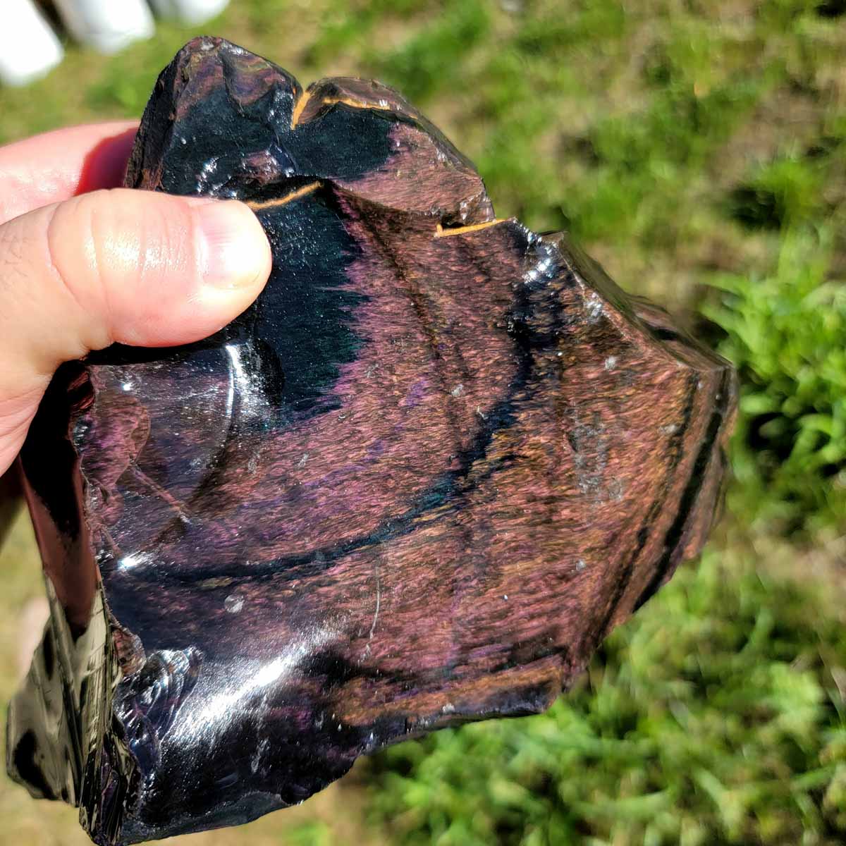 Highgrade Mexican Velvet Obsidian Rough Chunk!