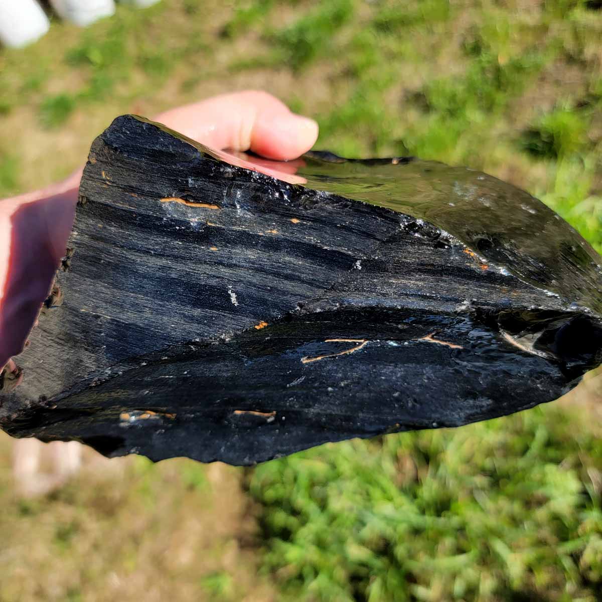 Highgrade Mexican Velvet Obsidian Rough Chunk!